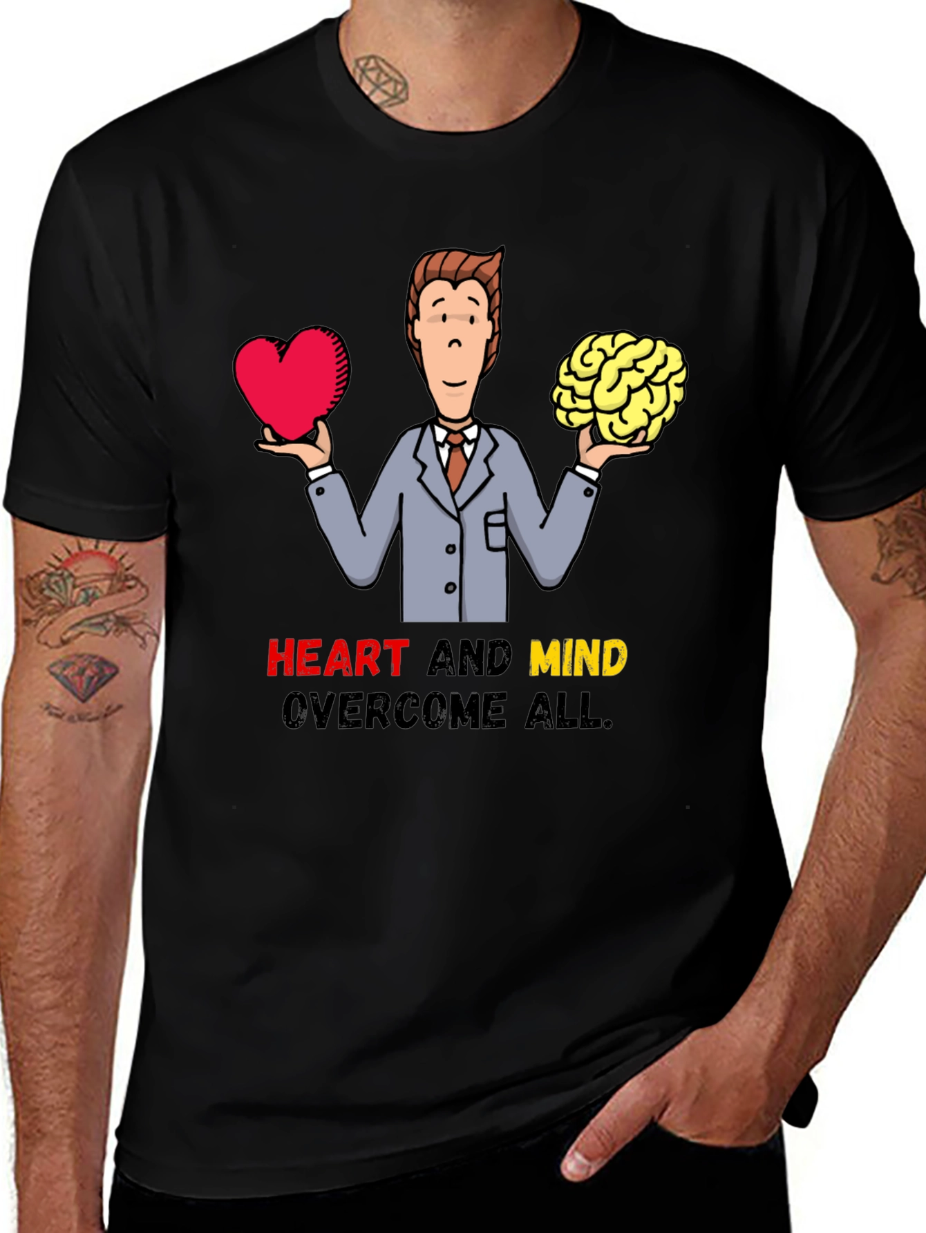 Variant 13 of Heart and Mind Overcome All T-Shirt