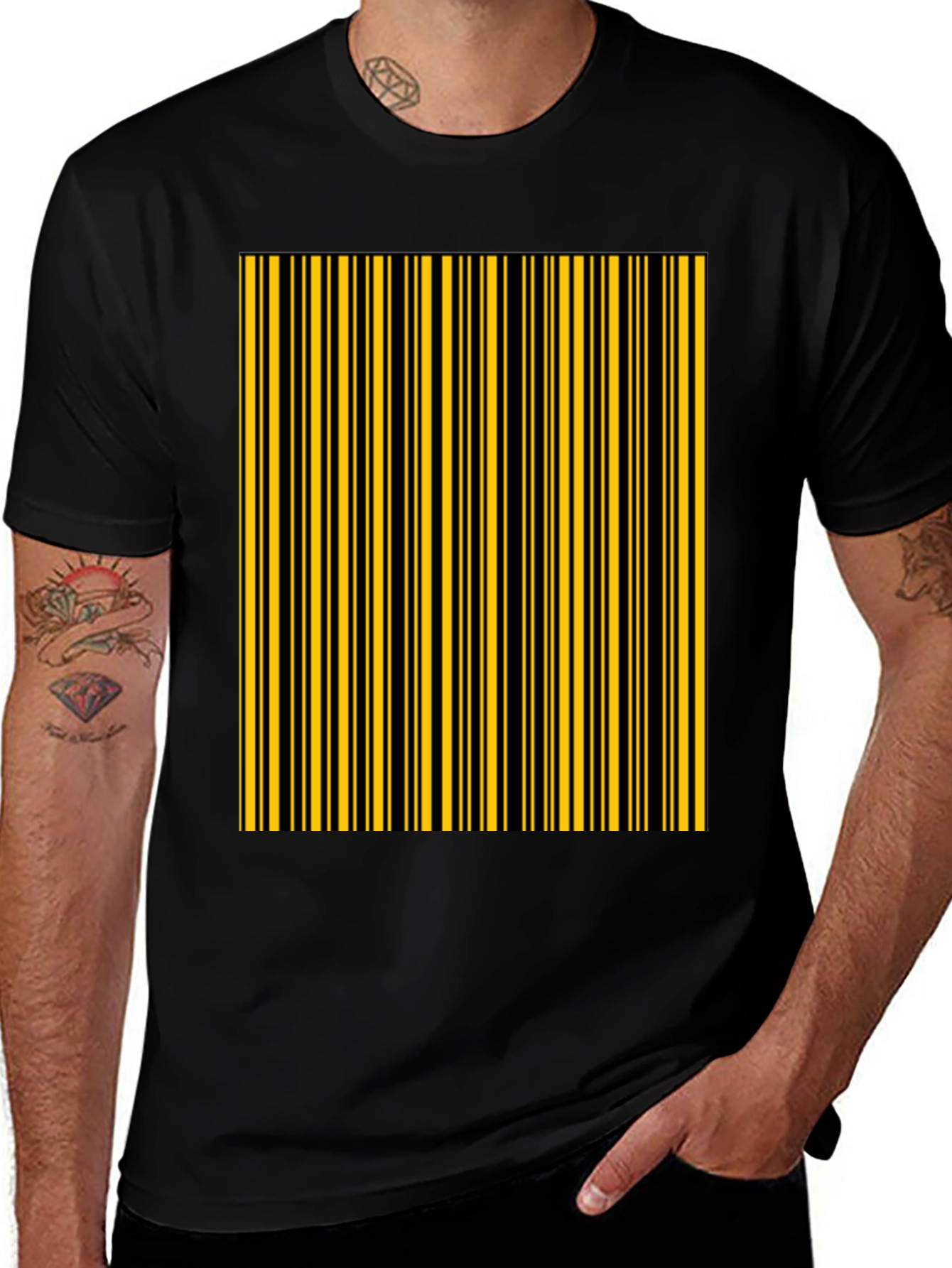 Variant 30 of Barcode Design Black Graphic Tee