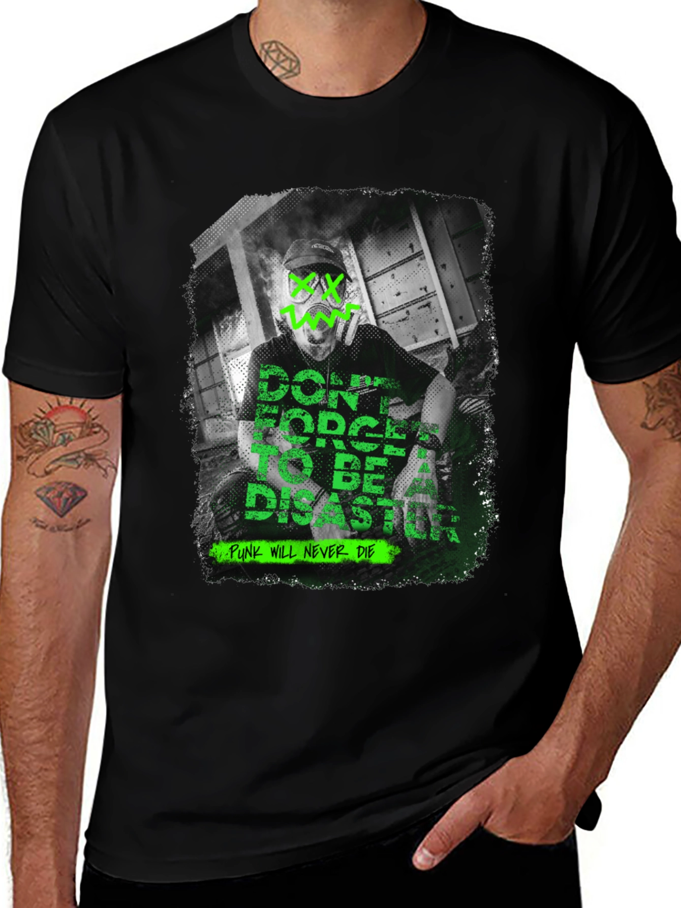 Variant 18 of Edgy Graphic T-Shirt: Punk Will Never Die