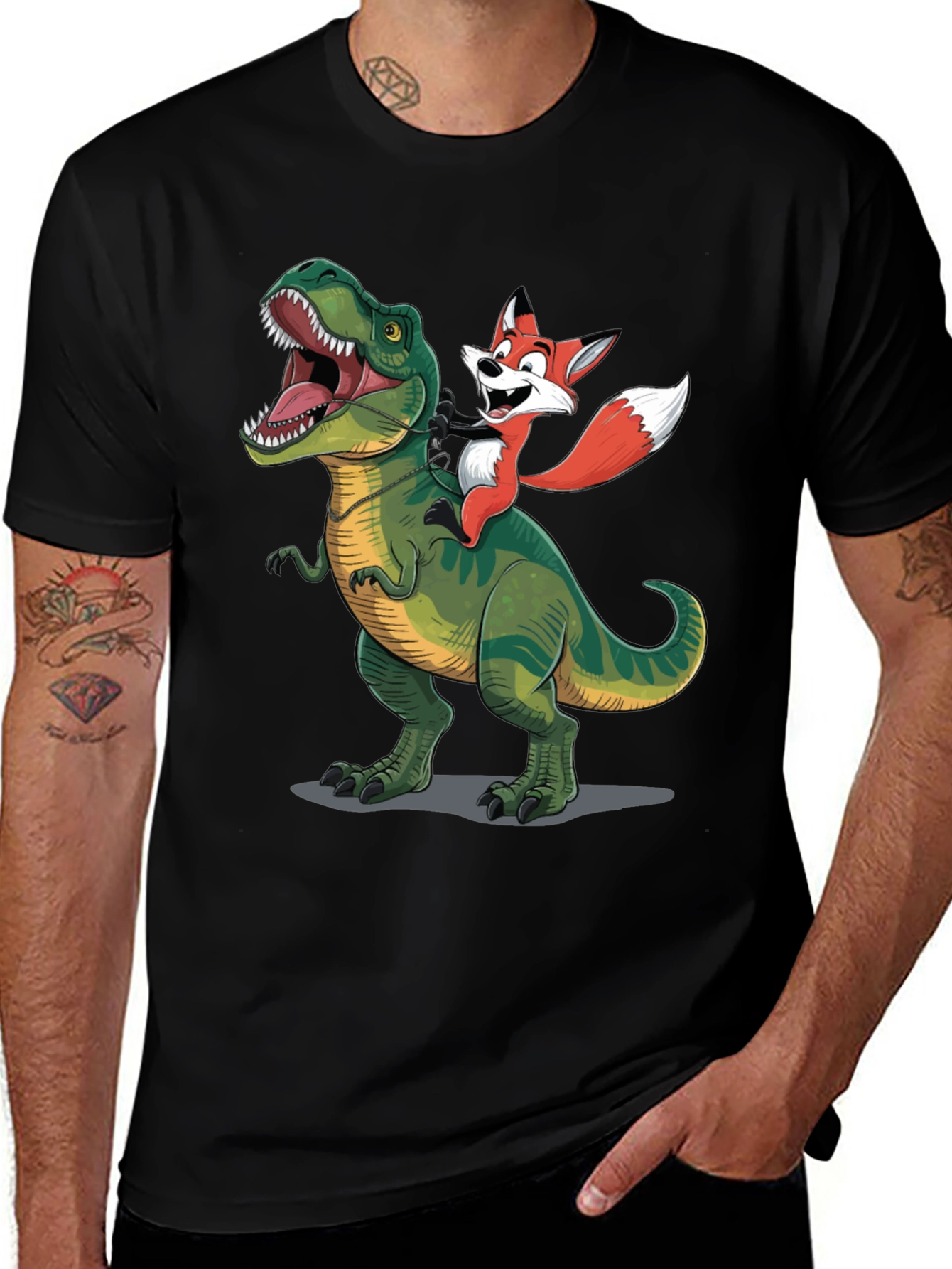 Variant 25 of Dino and Fox Graphic Tee