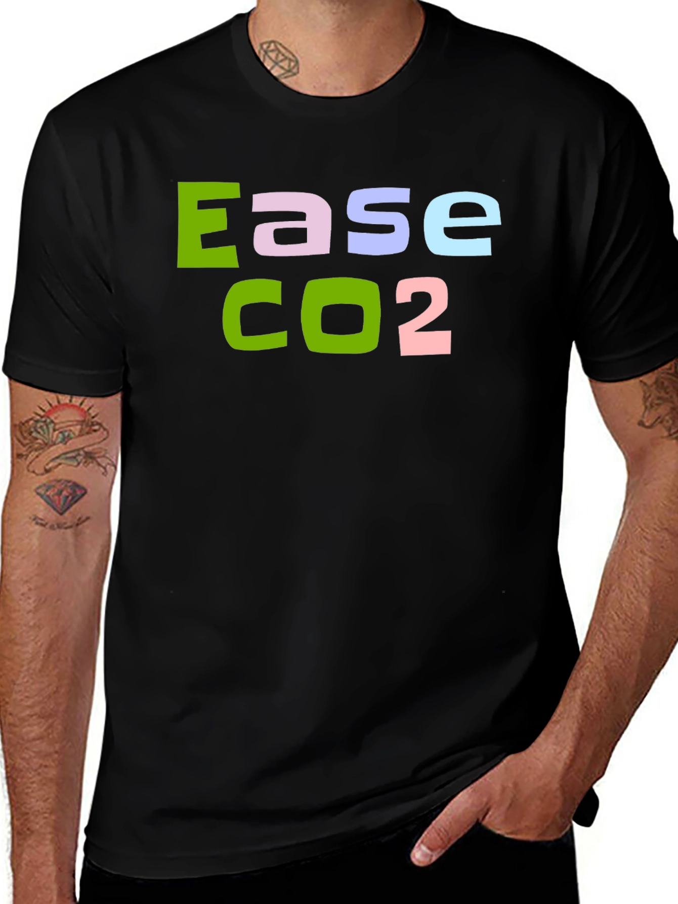 Variant 13 of Ease CO2 Black Graphic Tee