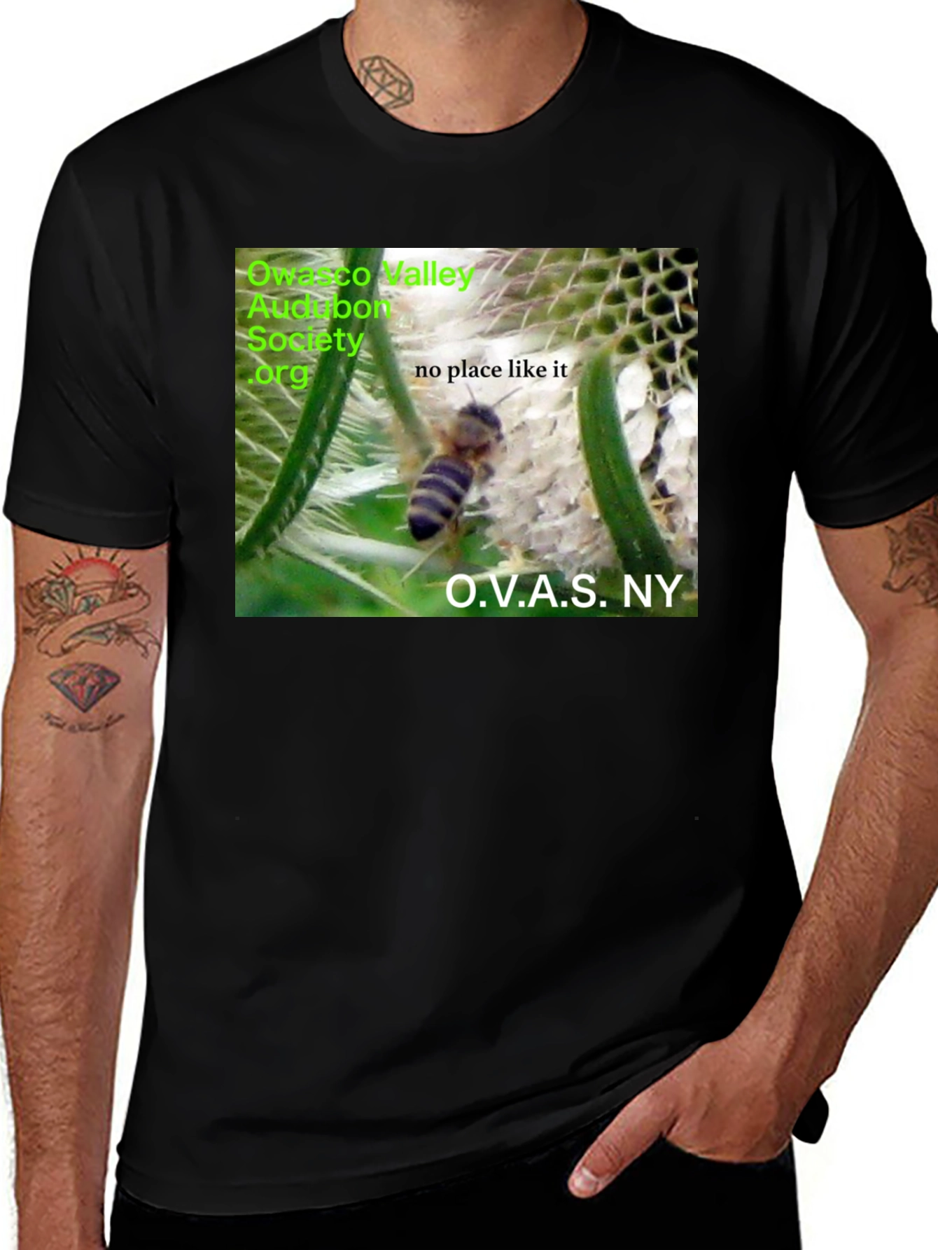 Owasco Valley Audubon Society T-Shirt, Bee Design