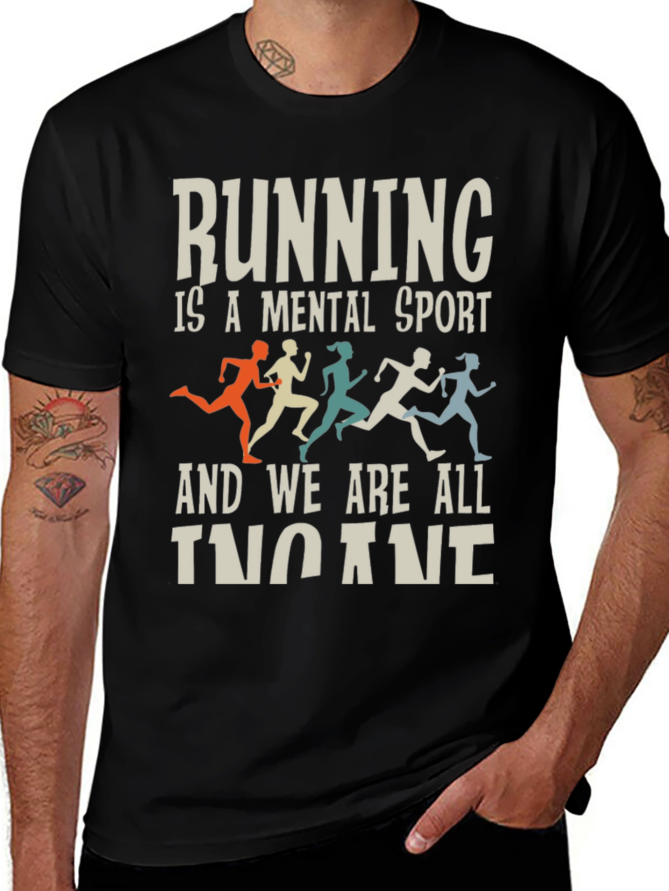 Variant 18 of Running is Mental Sport Graphic T-Shirt