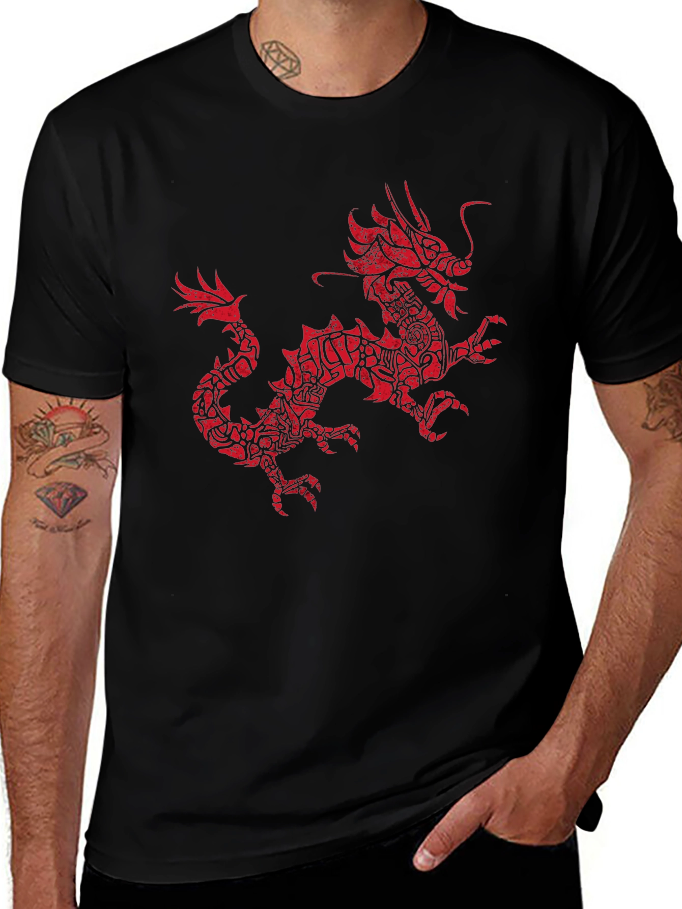 Variant 5 of Dragon Graphic T-Shirt - Black