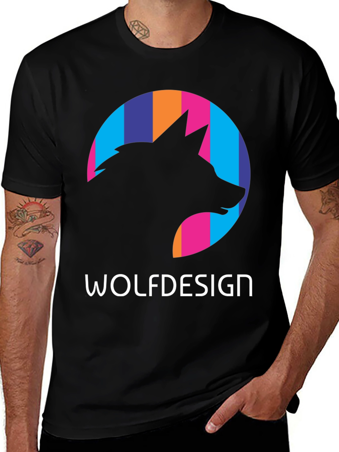 Variant 30 of Wolfdesign Graphic T-Shirt - Black