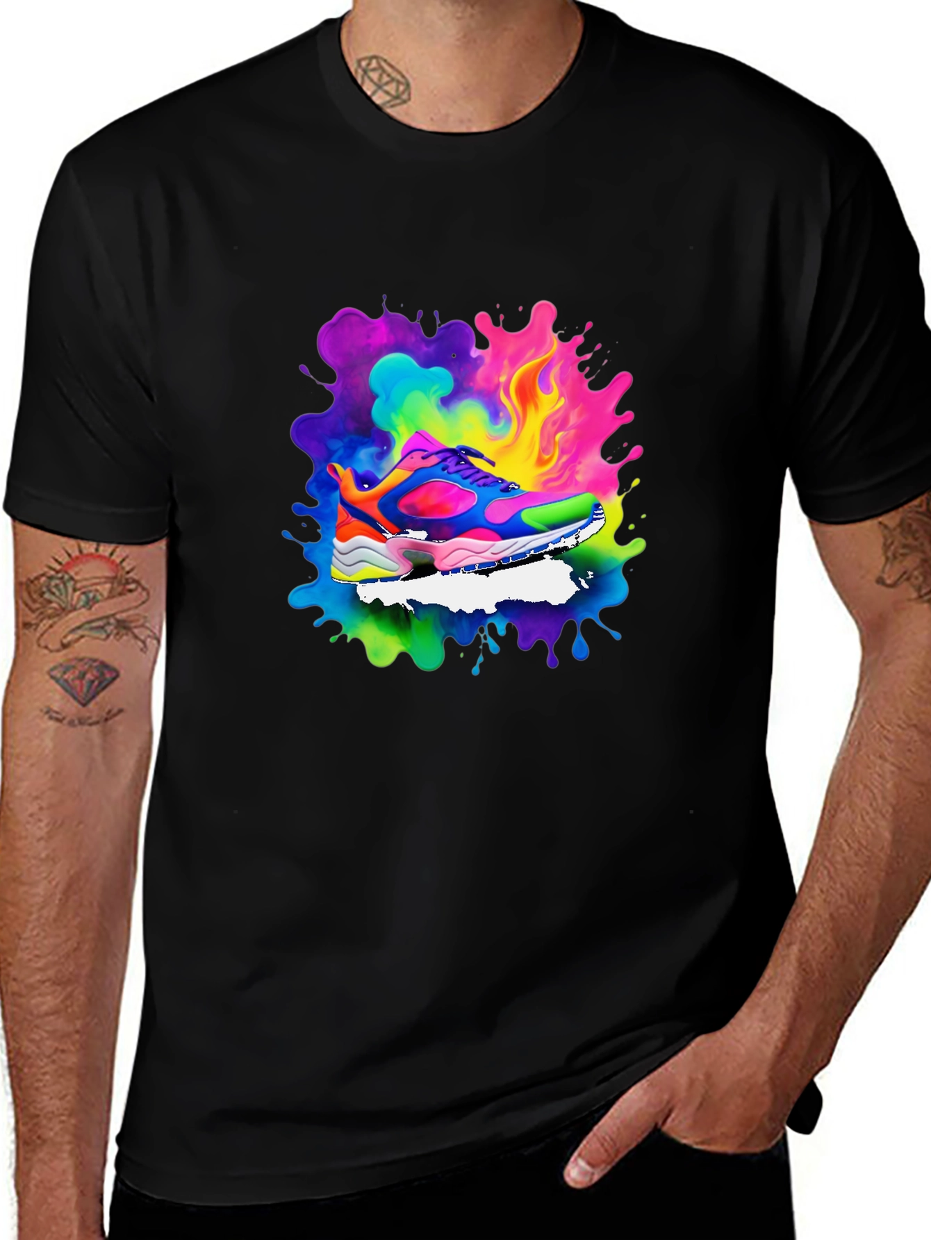 Variant 7 of Colorful Shoe Graphic T-Shirt