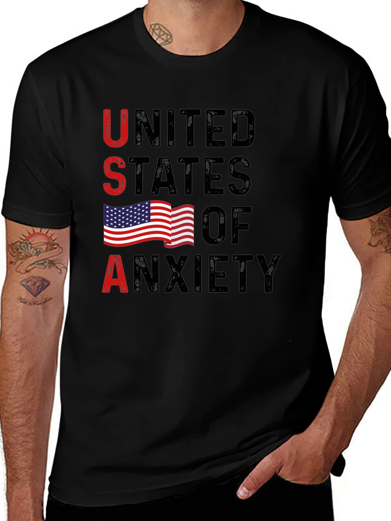 Variant 4 of United States of Anxiety Graphic T-Shirt