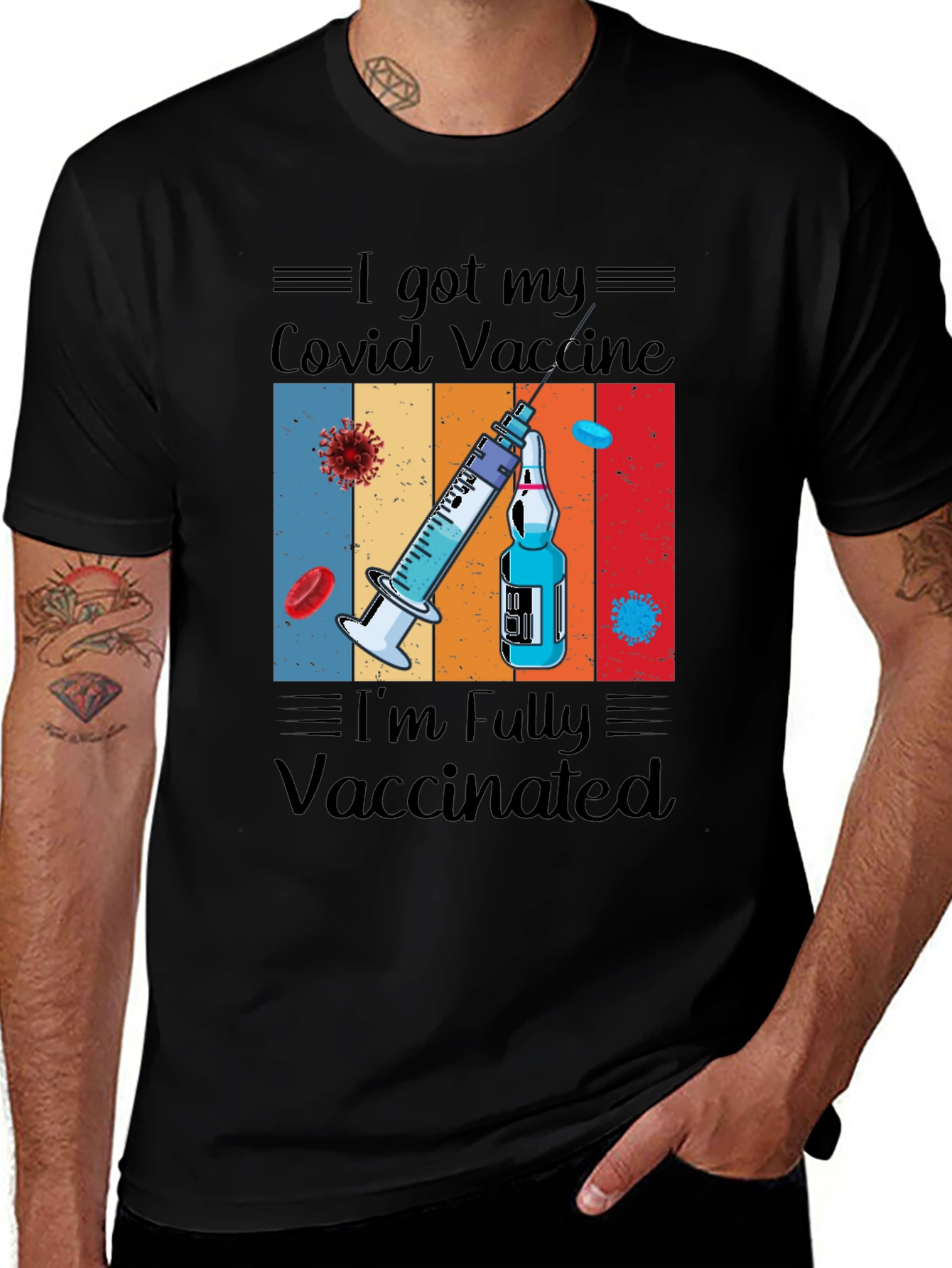 Variant 29 of I Got My Covid Vaccine T-Shirt Fully Vaccinated Tee