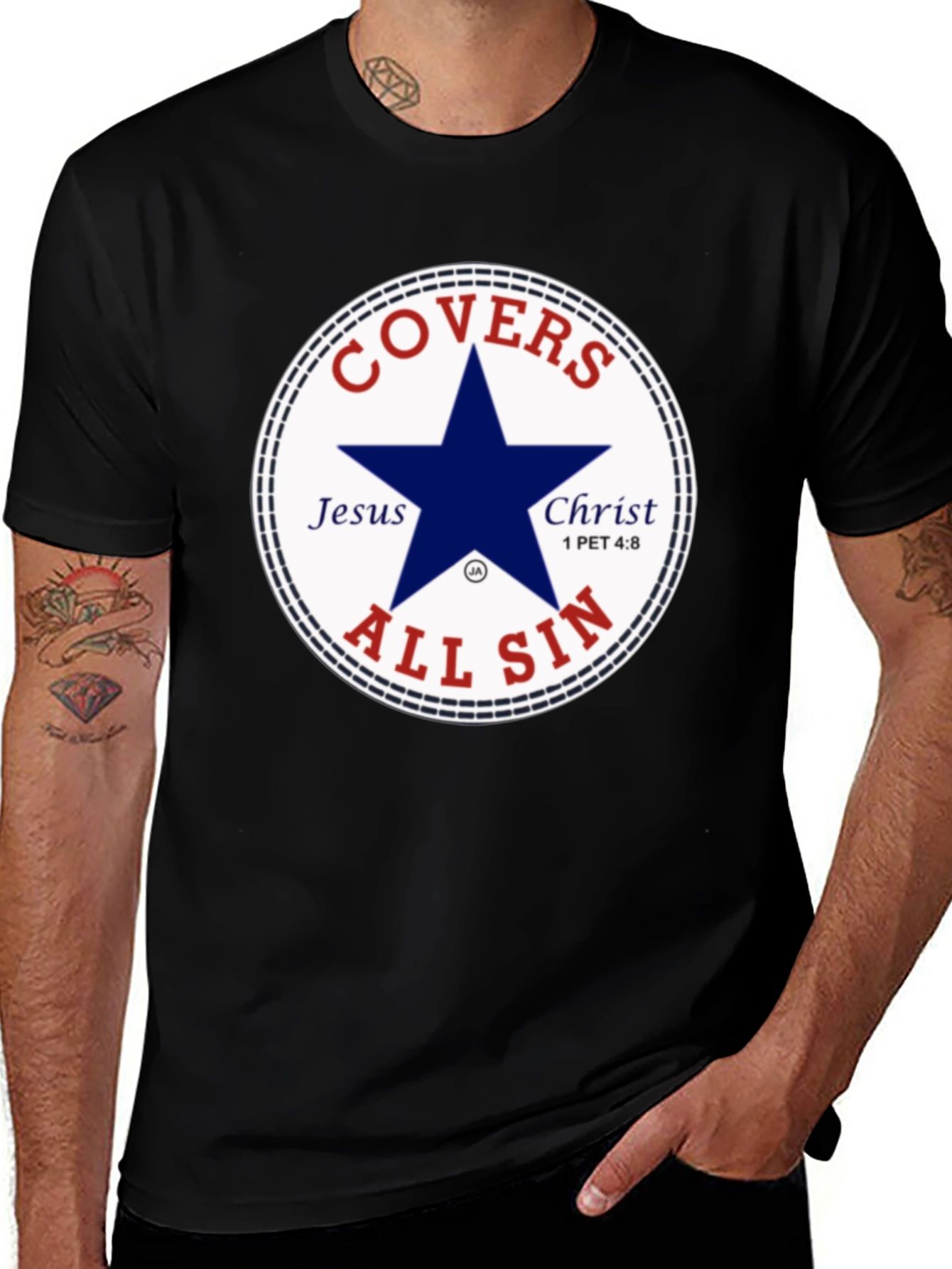 Covers All Sin Jesus Christ T-Shirt - Christian Tee