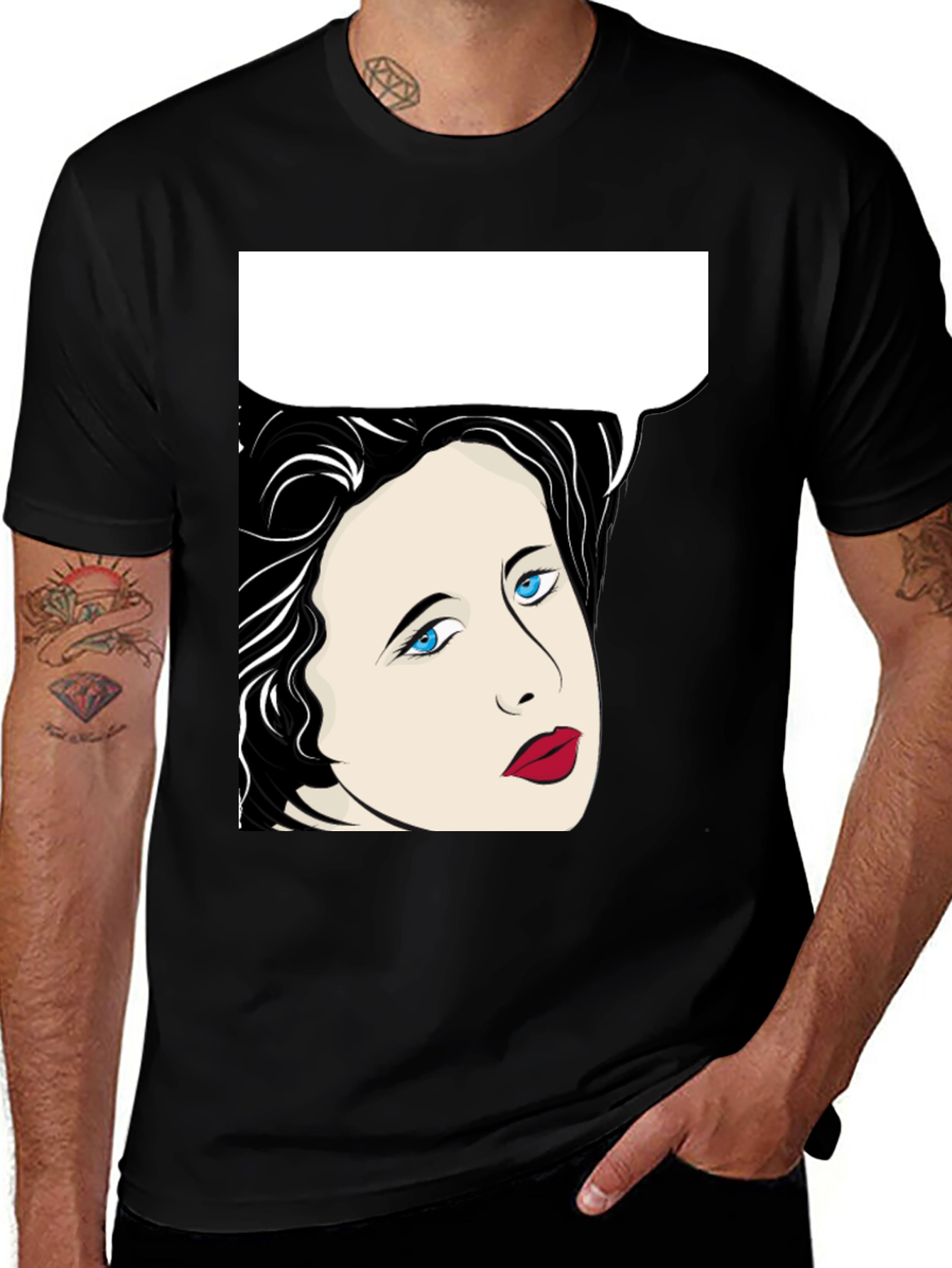 Variant 28 of Pop Art Woman T-Shirt - Unique Graphic Tee