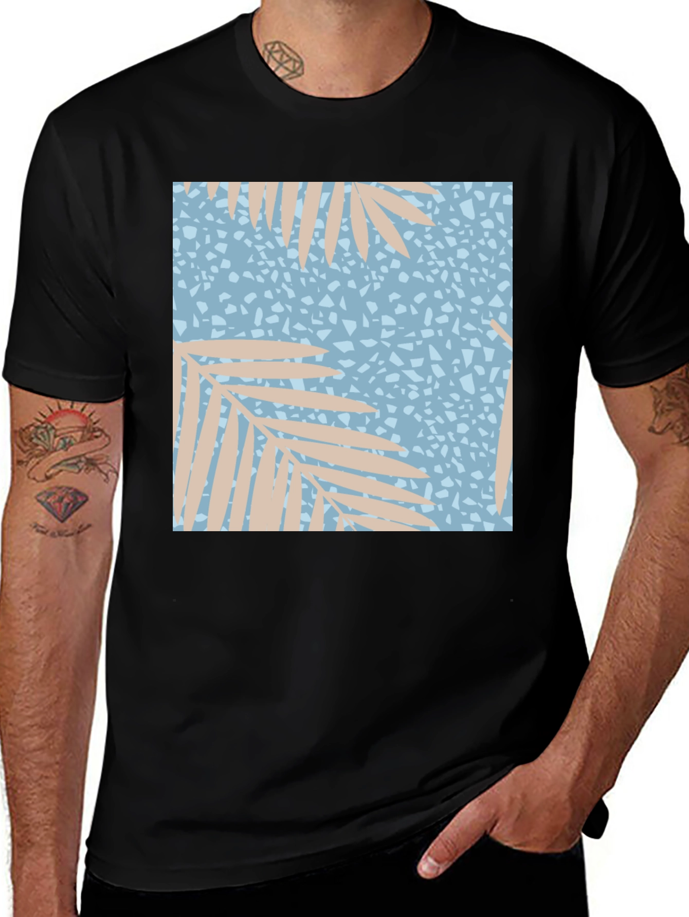 Variant 17 of Tropical Print T-Shirt - Casual Wear