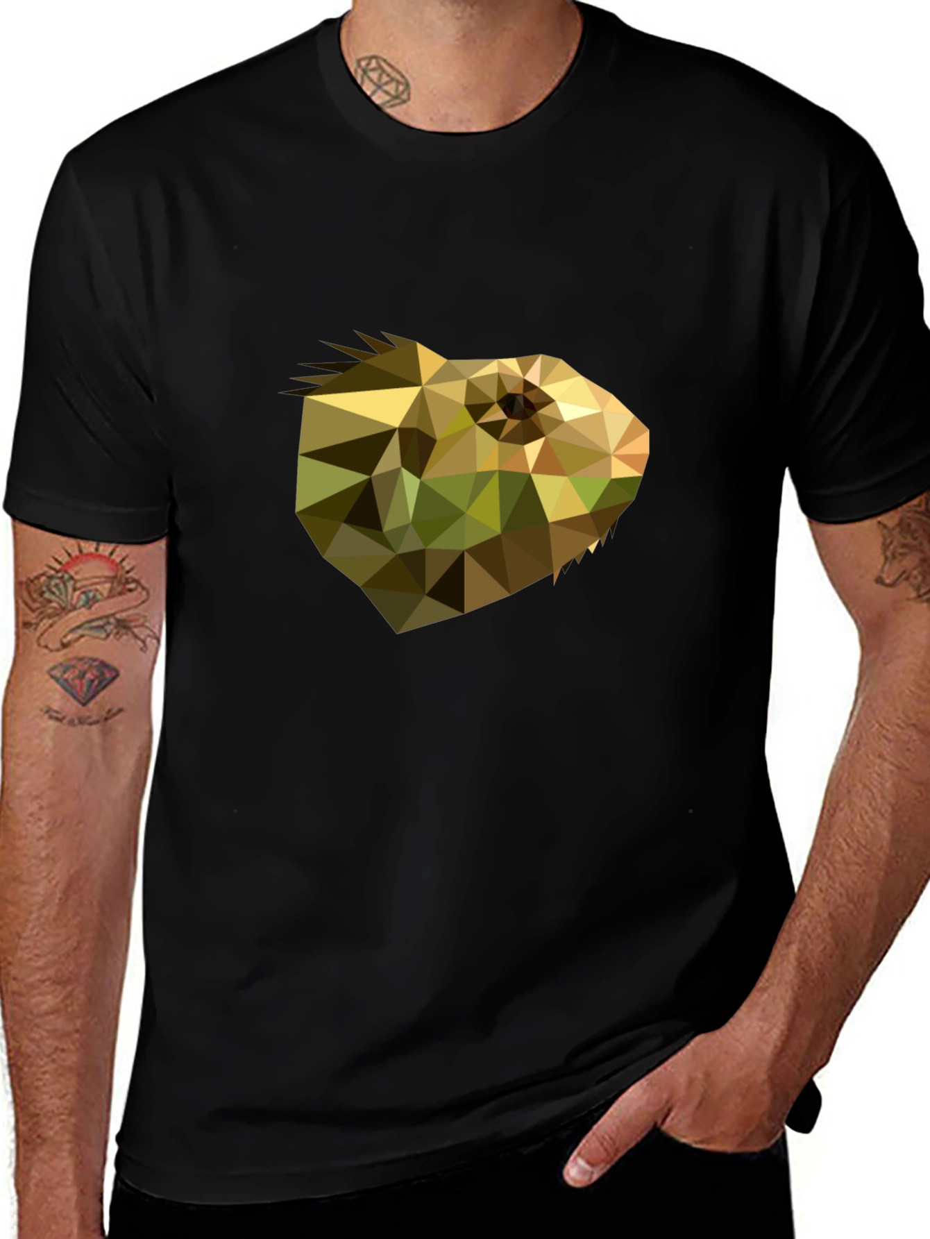 Variant 10 of Geometric Animal Graphic Tee - Modern Casual Shirt