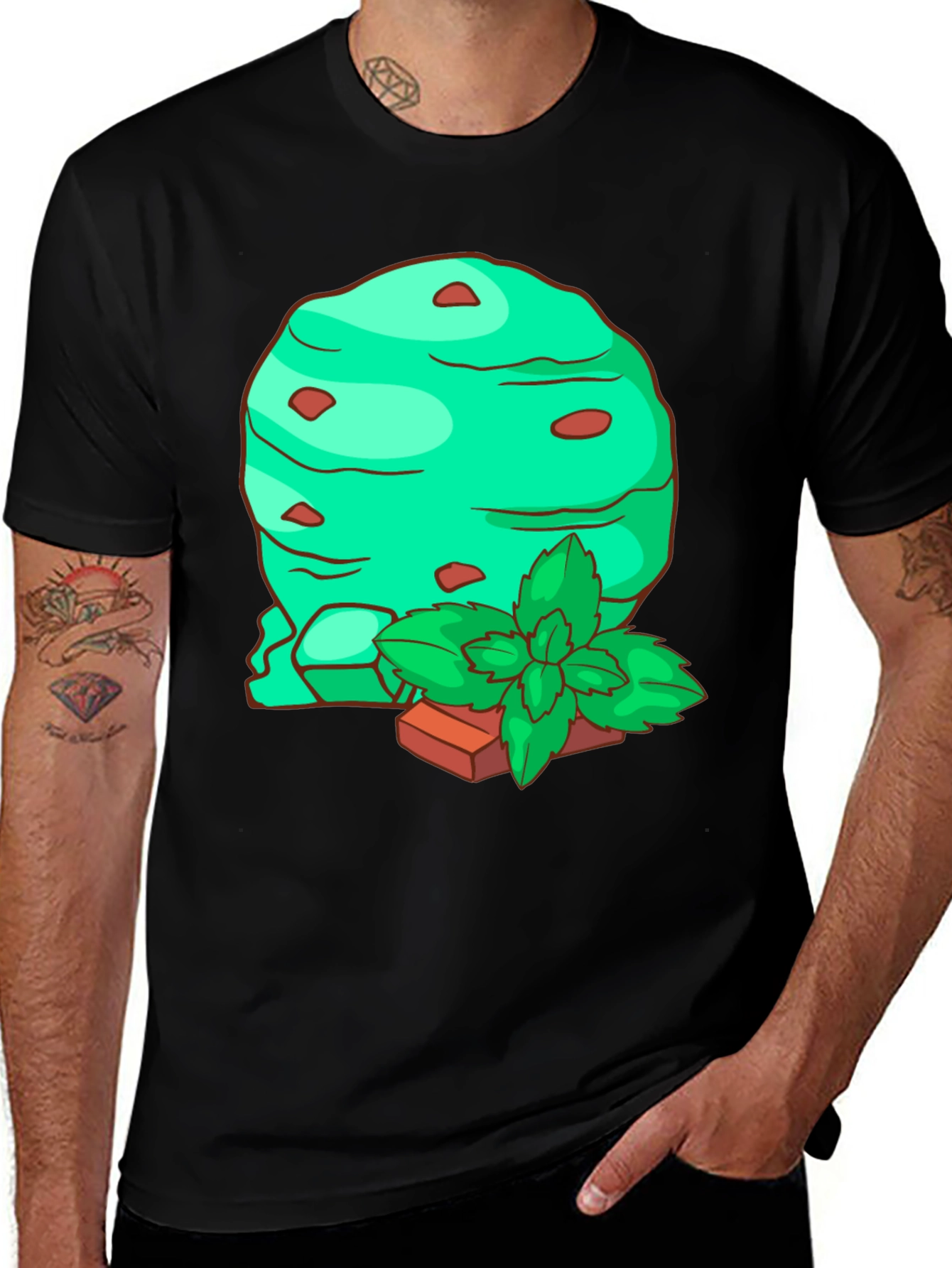 Variant 19 of Mint Chocolate Chip Ice Cream Graphic Tee