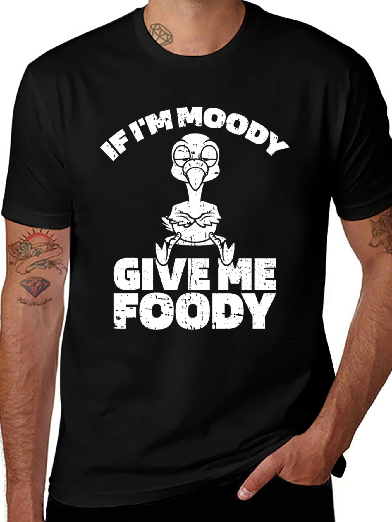 Variant 17 of If I'm Moody Give Me Foody Tee