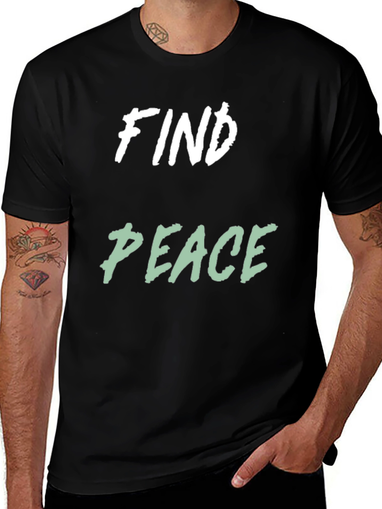 Variant 20 of Find Peace Graphic T-Shirt - Relaxed Fit