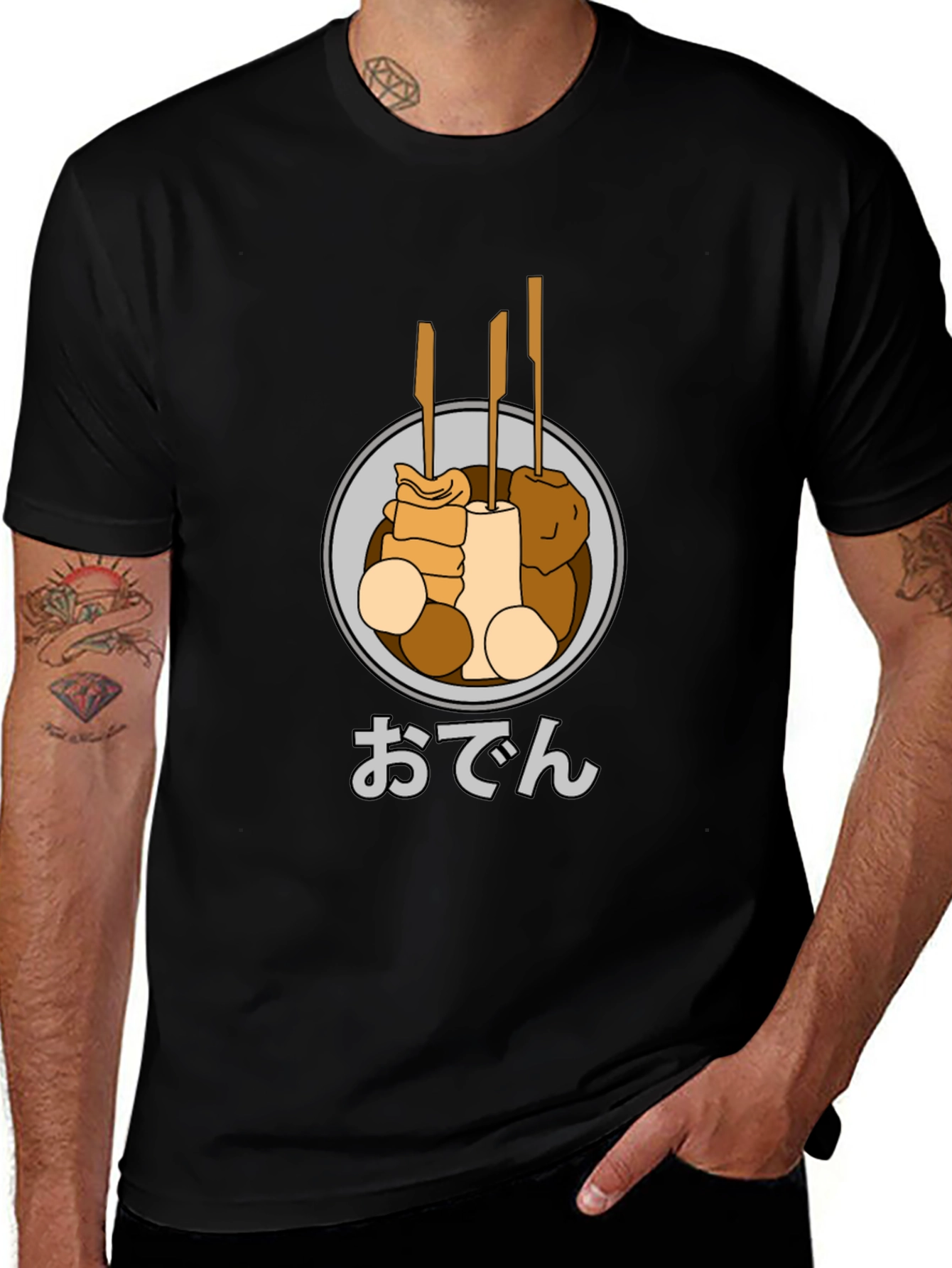 Oden Food Graphic T-Shirt - Japanese Street Food Tee