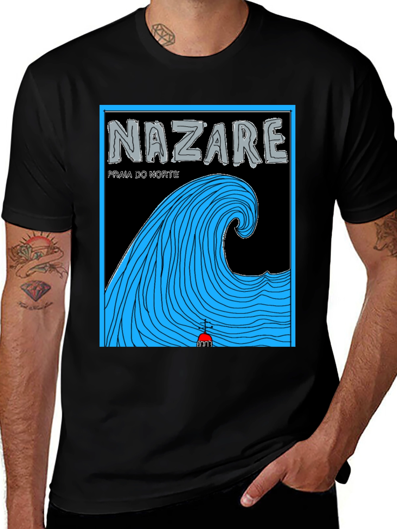 Nazare Wave T-Shirt - Praia Do Norte Design