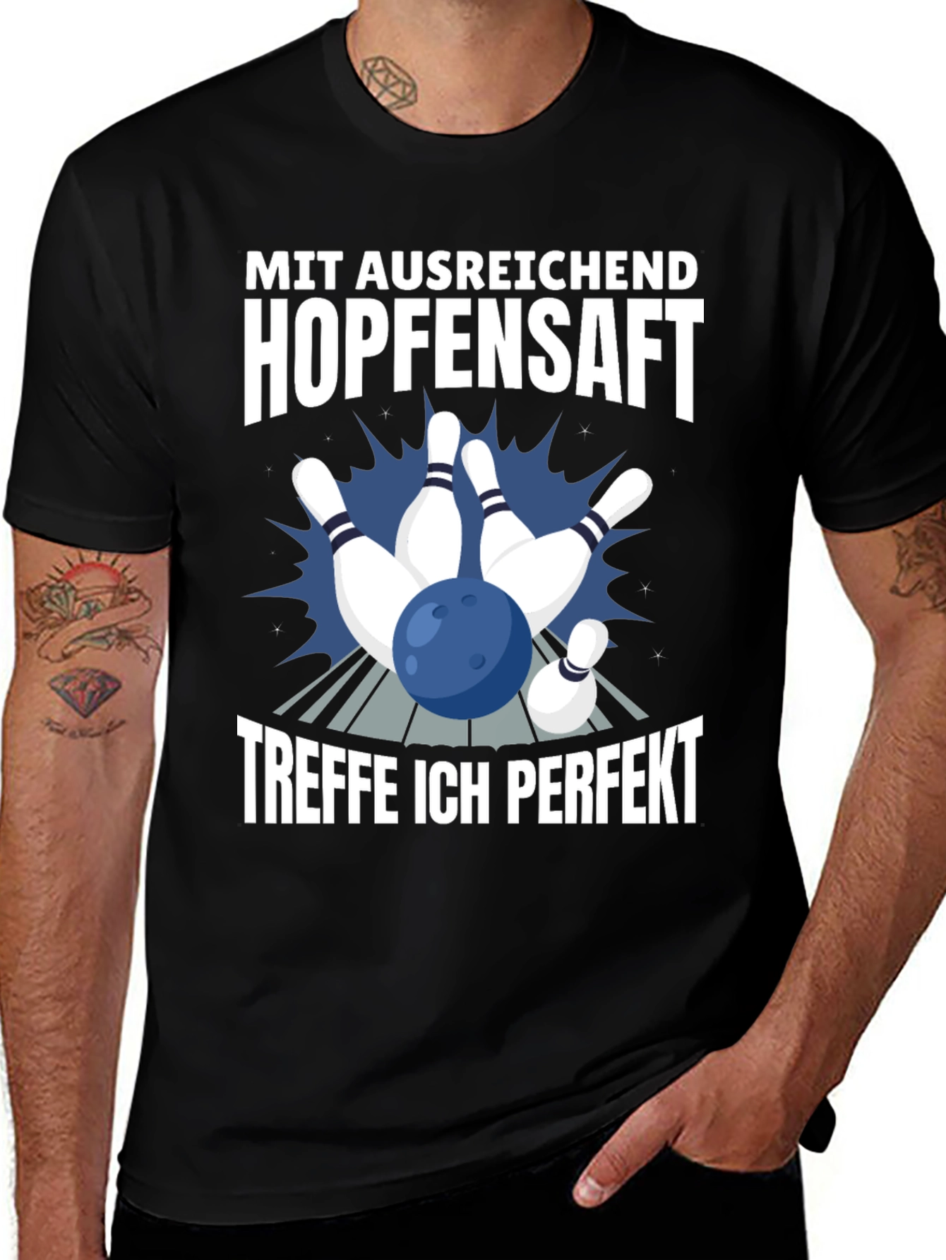 Variant 20 of Funny Bowling T-Shirt - "Hopfensaft" (Beer)