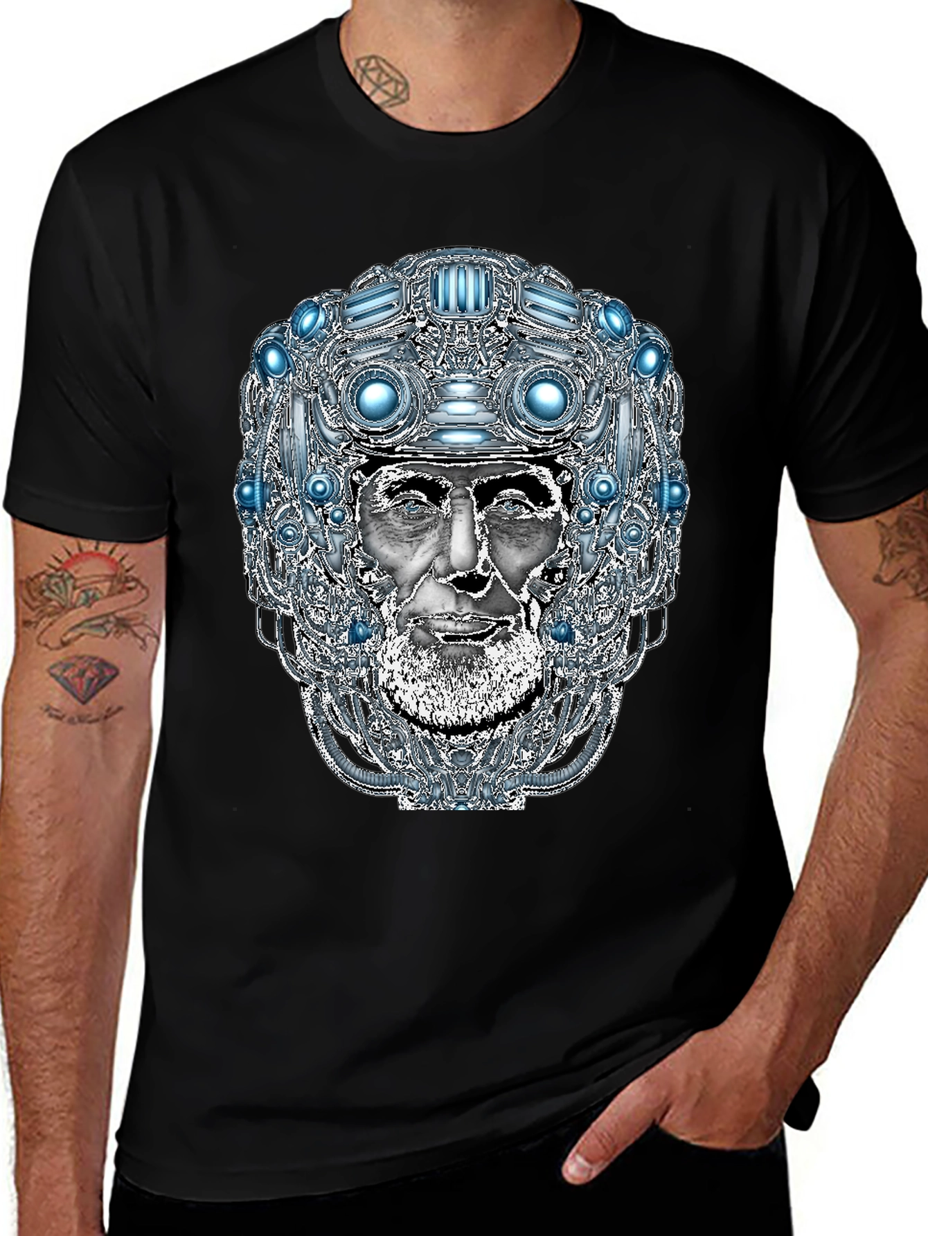 Variant 10 of Futuristic Old Man Graphic T-Shirt