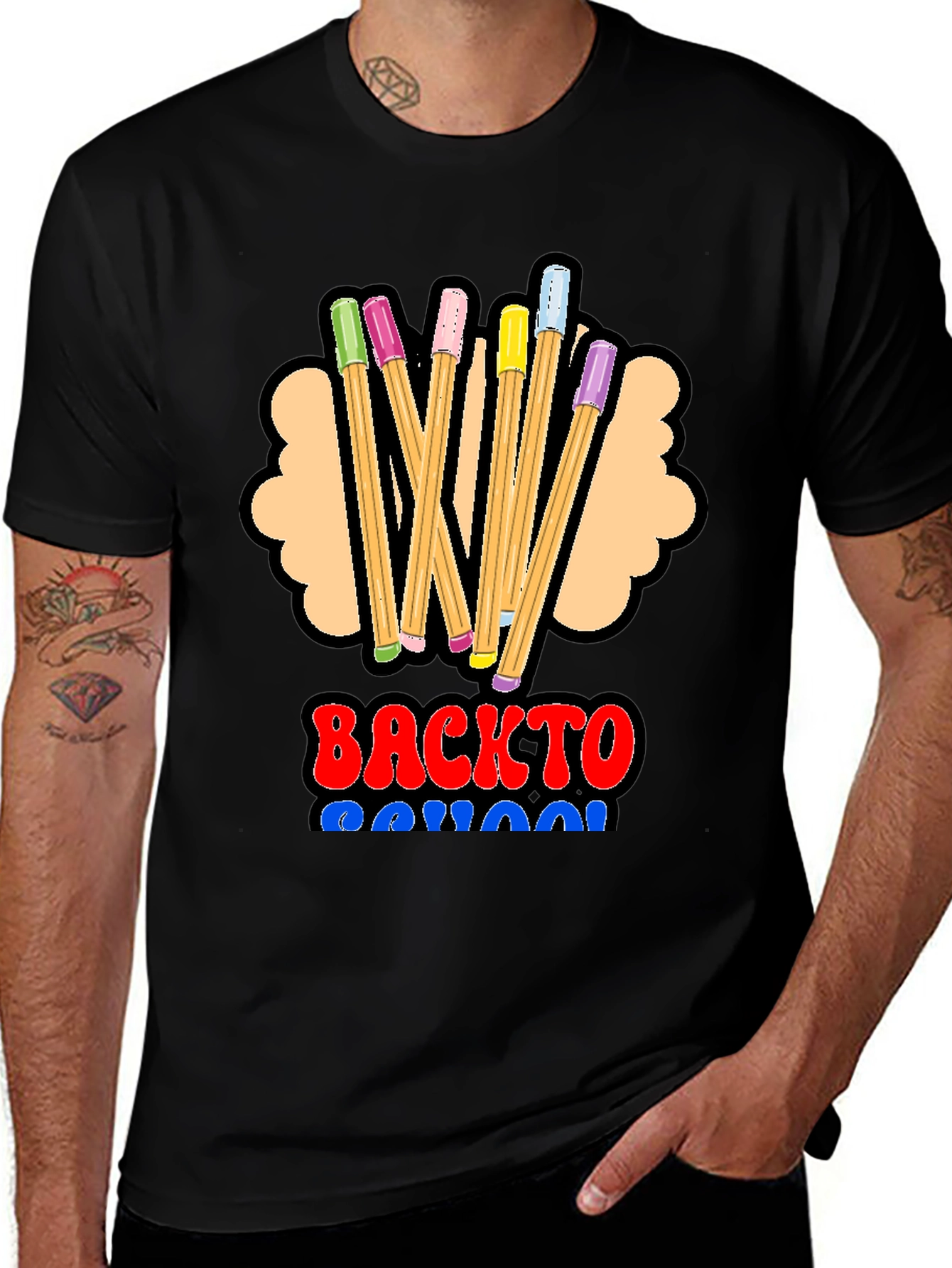 Variant 16 of Back to School Pencils Graphic T-Shirt