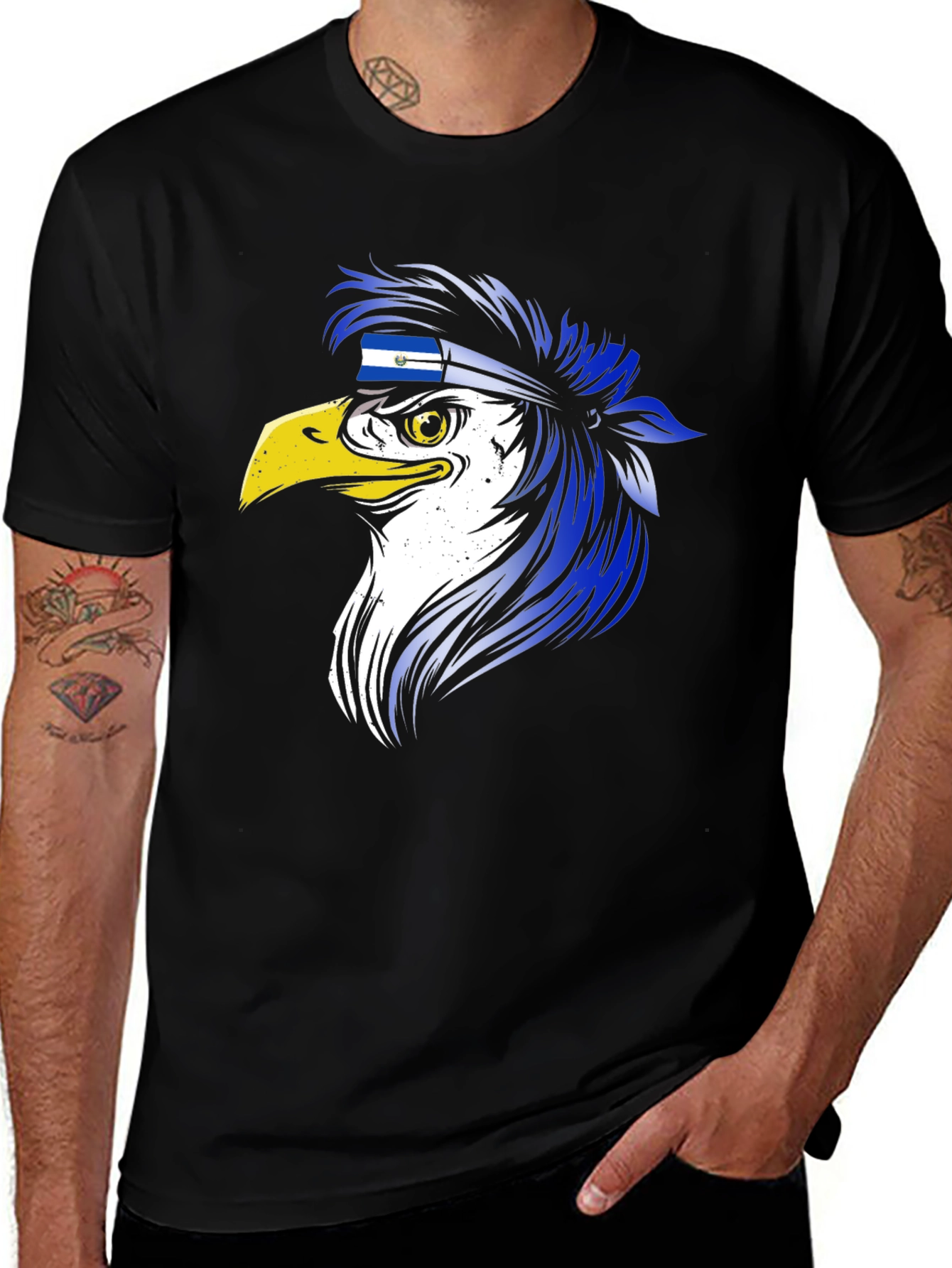Variant 6 of Eagle El Salvador Flag Graphic T-Shirt