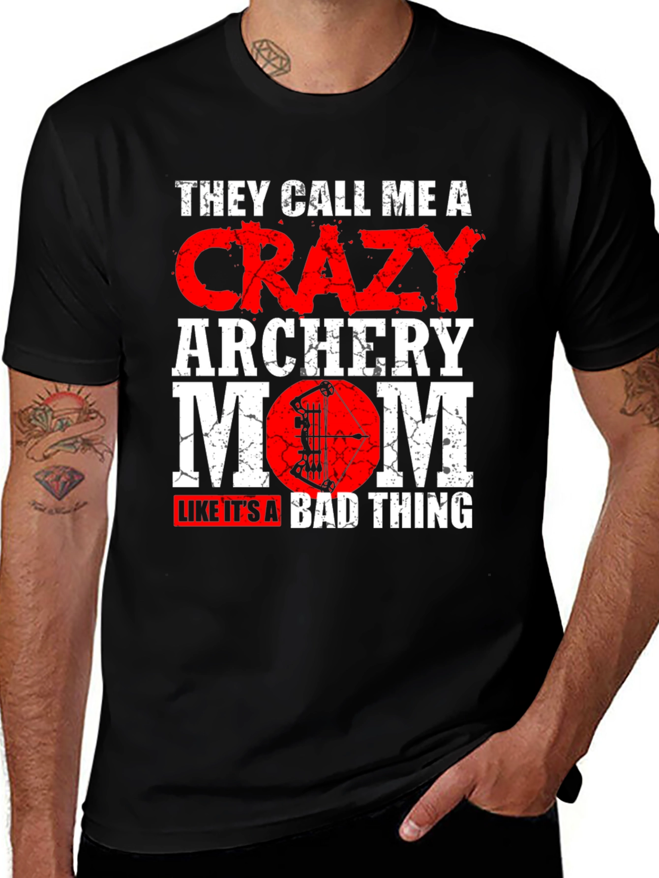 Variant 4 of Crazy Archery Mom Graphic Tee