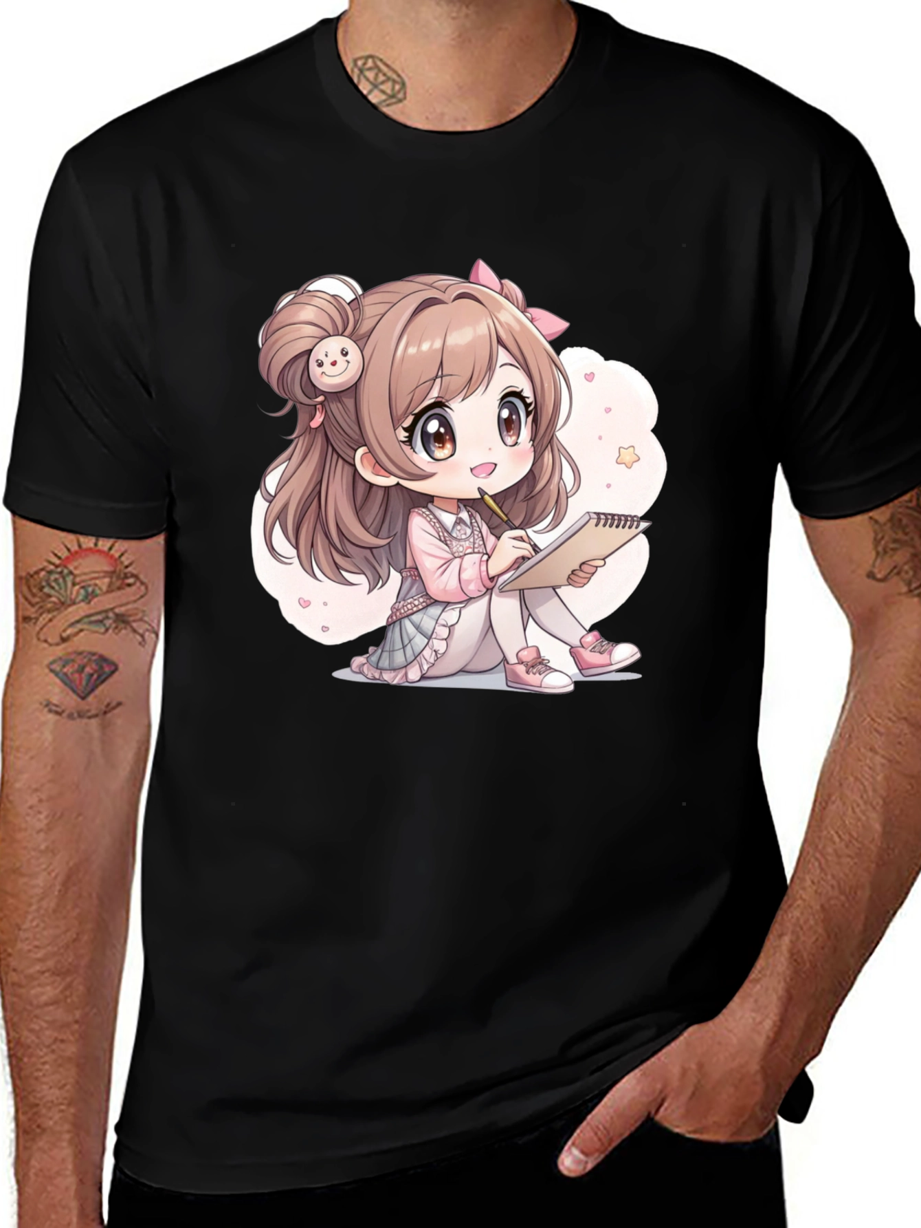 Variant 8 of Kawaii Anime Girl Graphic Tee - Cute & Stylish!