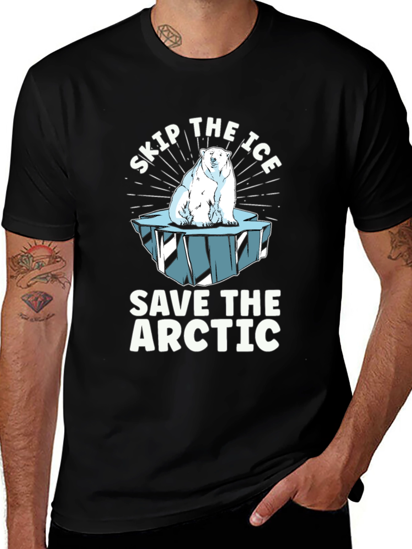 Variant 2 of Skip the Ice Save the Arctic Polar Bear Graphic Tee