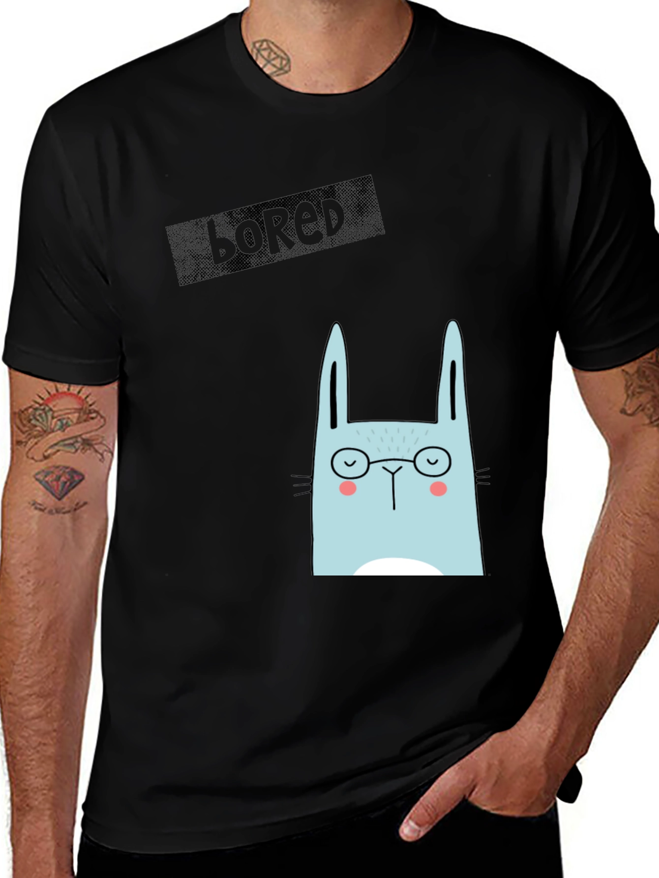Bored Rabbit T-Shirt - Soft Cotton Tee