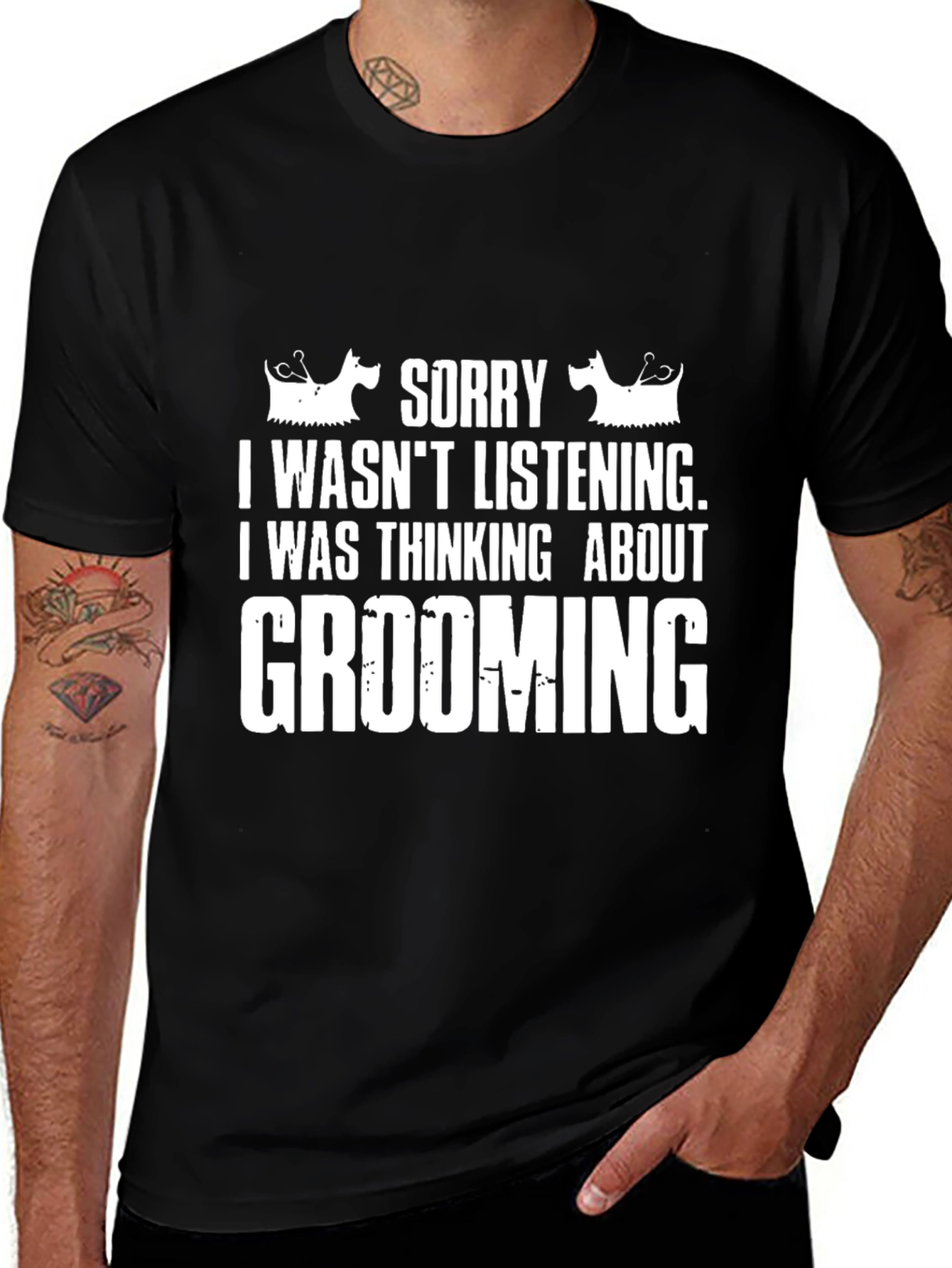 Variant 15 of Grooming Thoughts T-Shirt - Dog Lover Tee