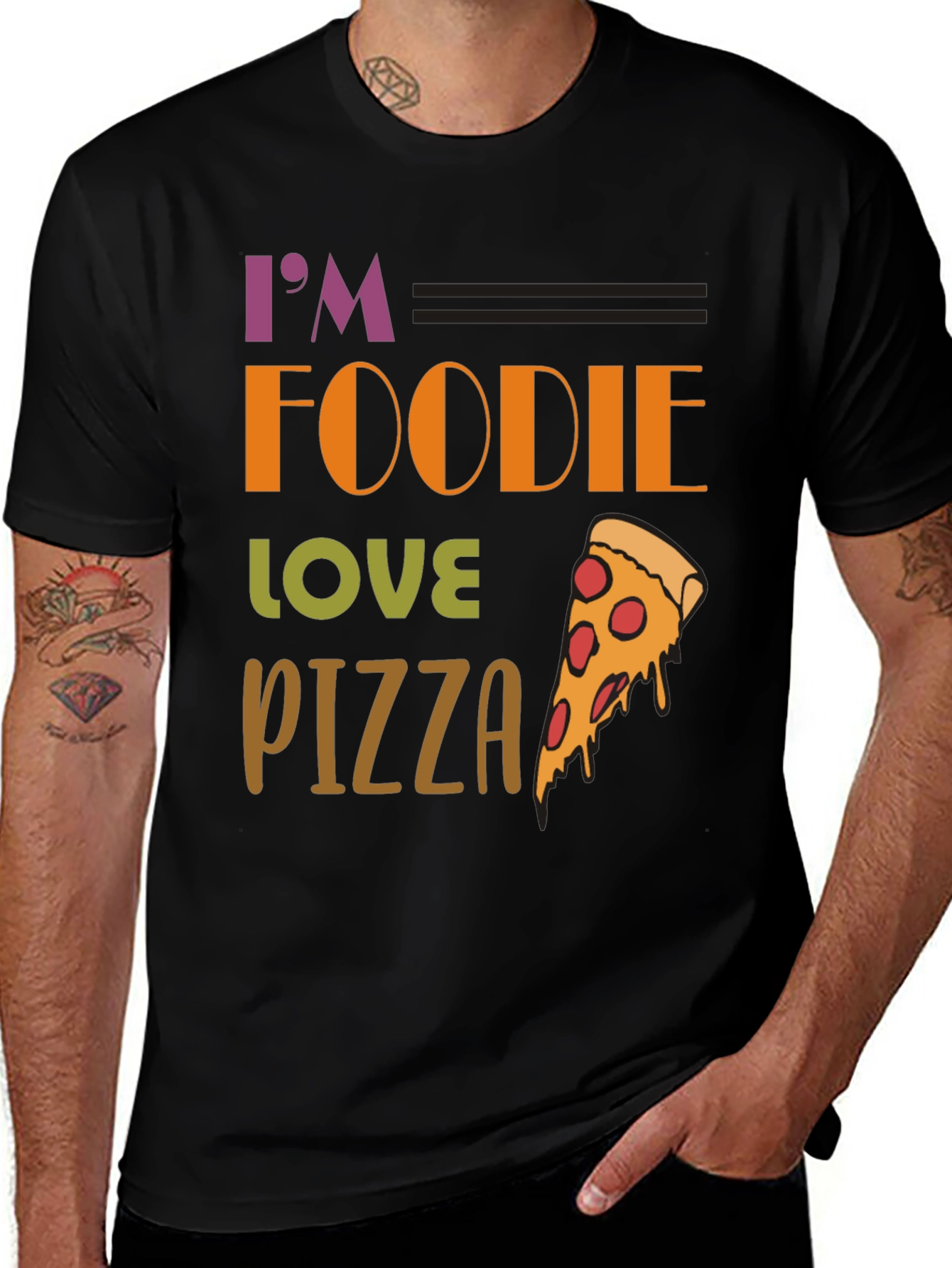 Variant 9 of Foodie Pizza Lover Graphic T-Shirt