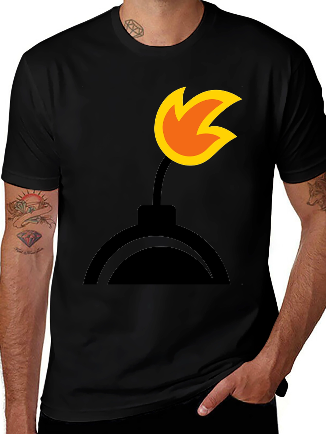 Variant 24 of Bomb Graphic Black T-Shirt