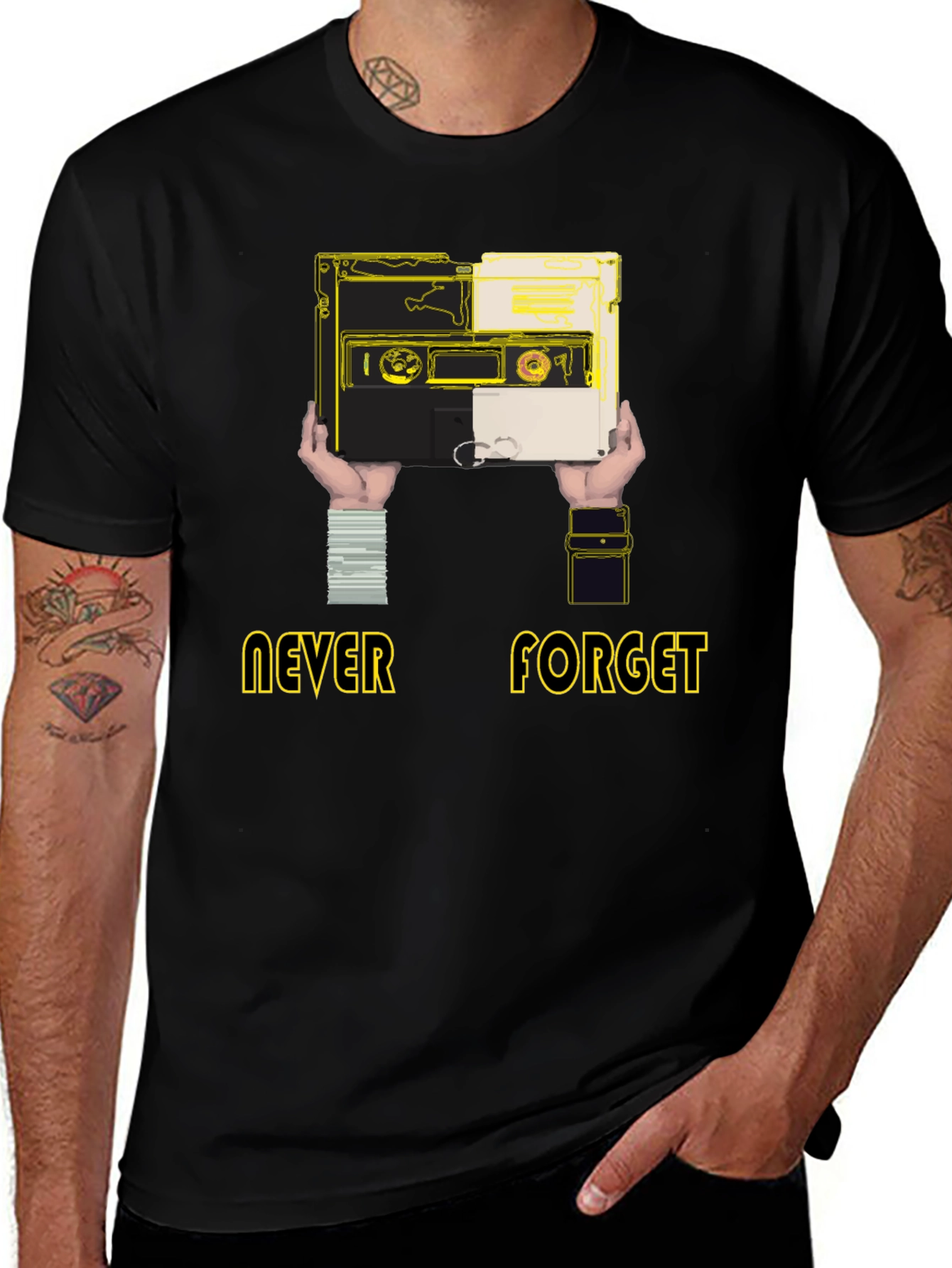 Variant 2 of Never Forget Cassette Tape Retro Graphic Tee