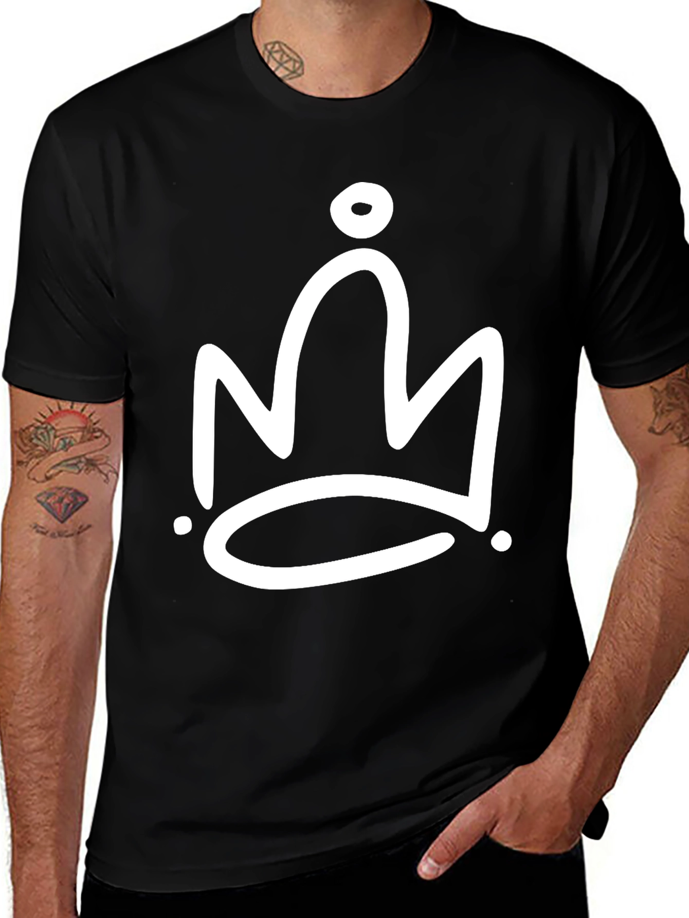 Variant 28 of Crown Graphic Black T-Shirt