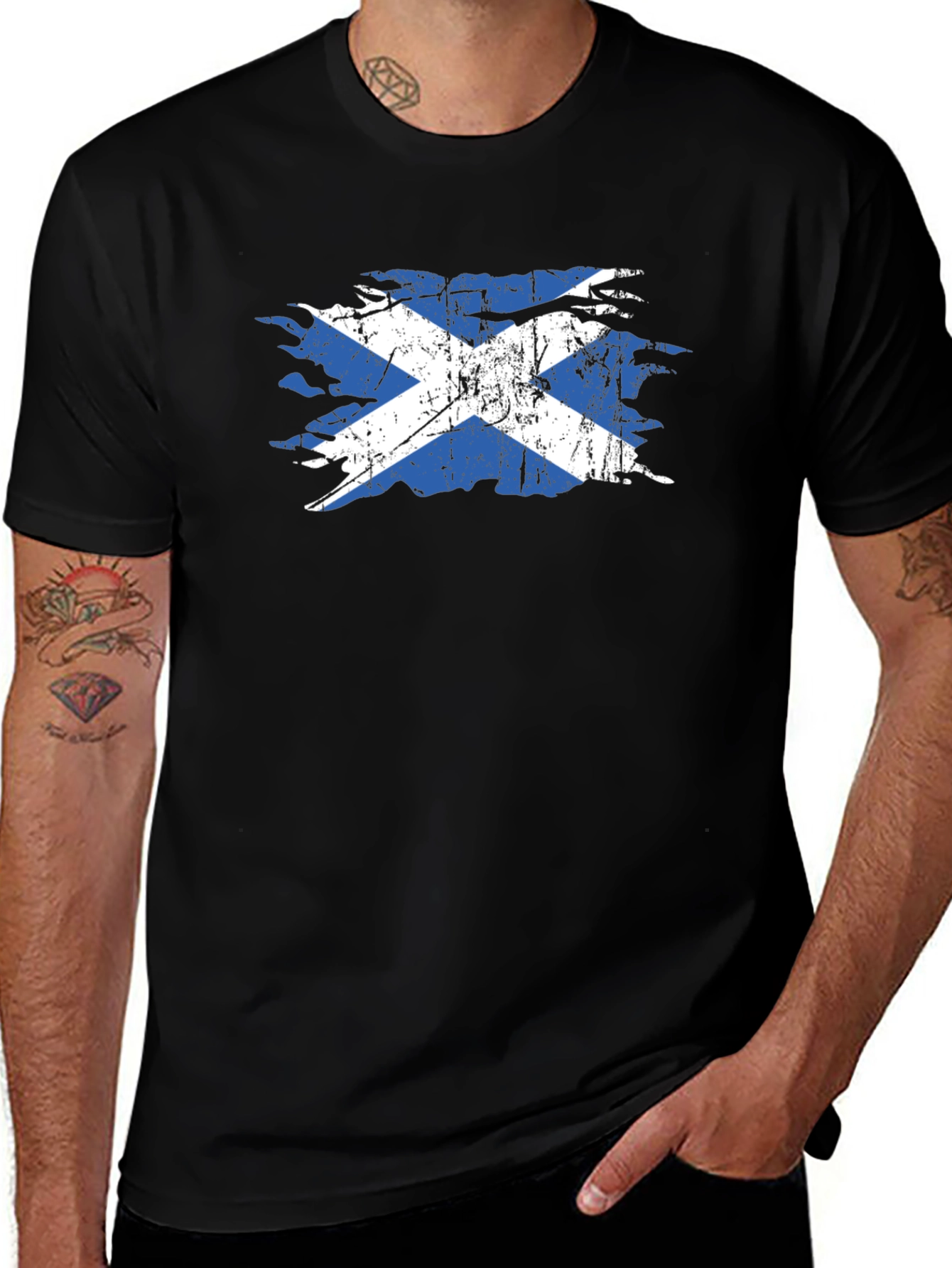 Variant 24 of Scotland Flag Distressed Graphic Tee