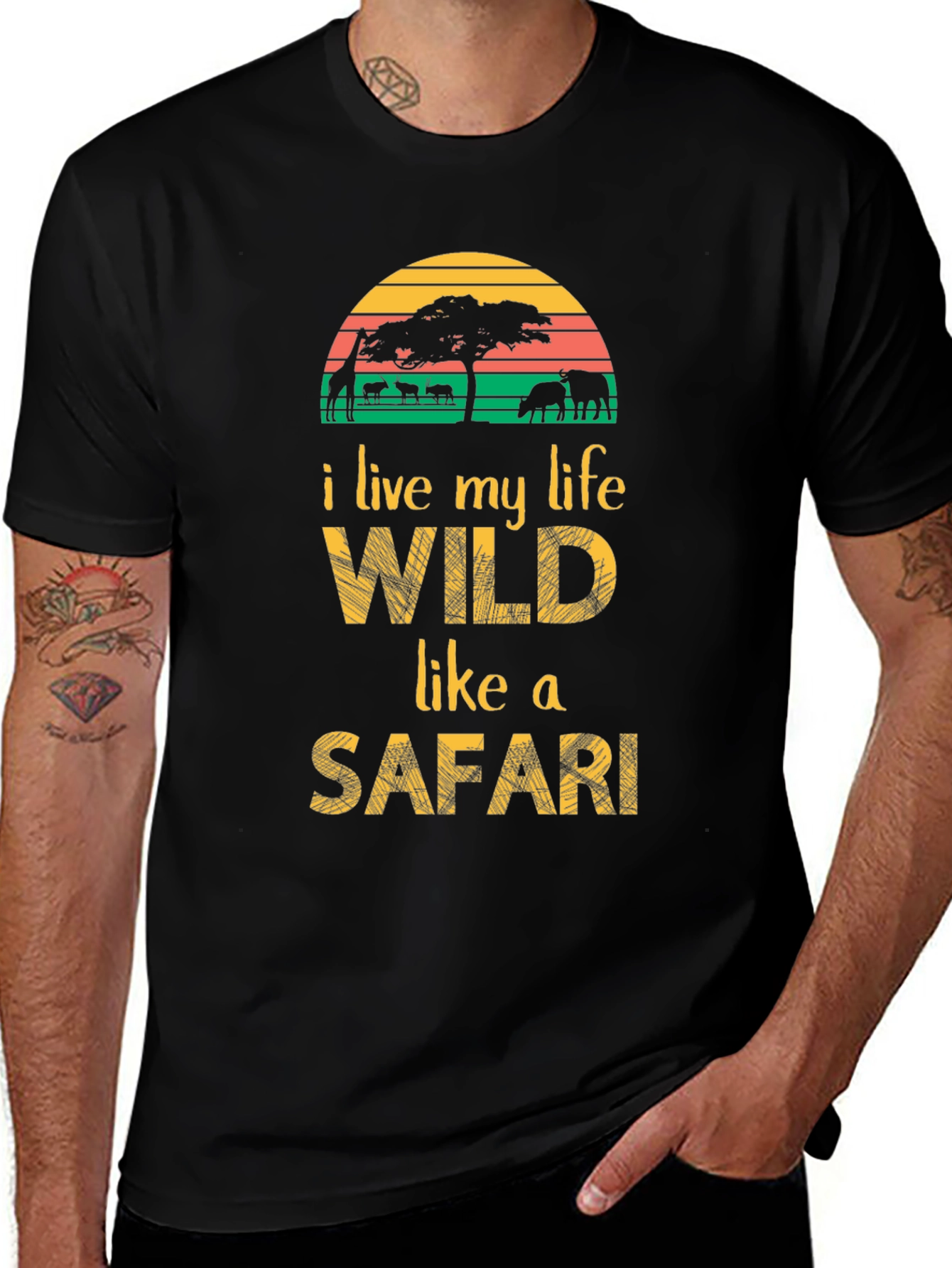Variant 23 of Wild Safari Graphic Tee - Adventure Awaits!