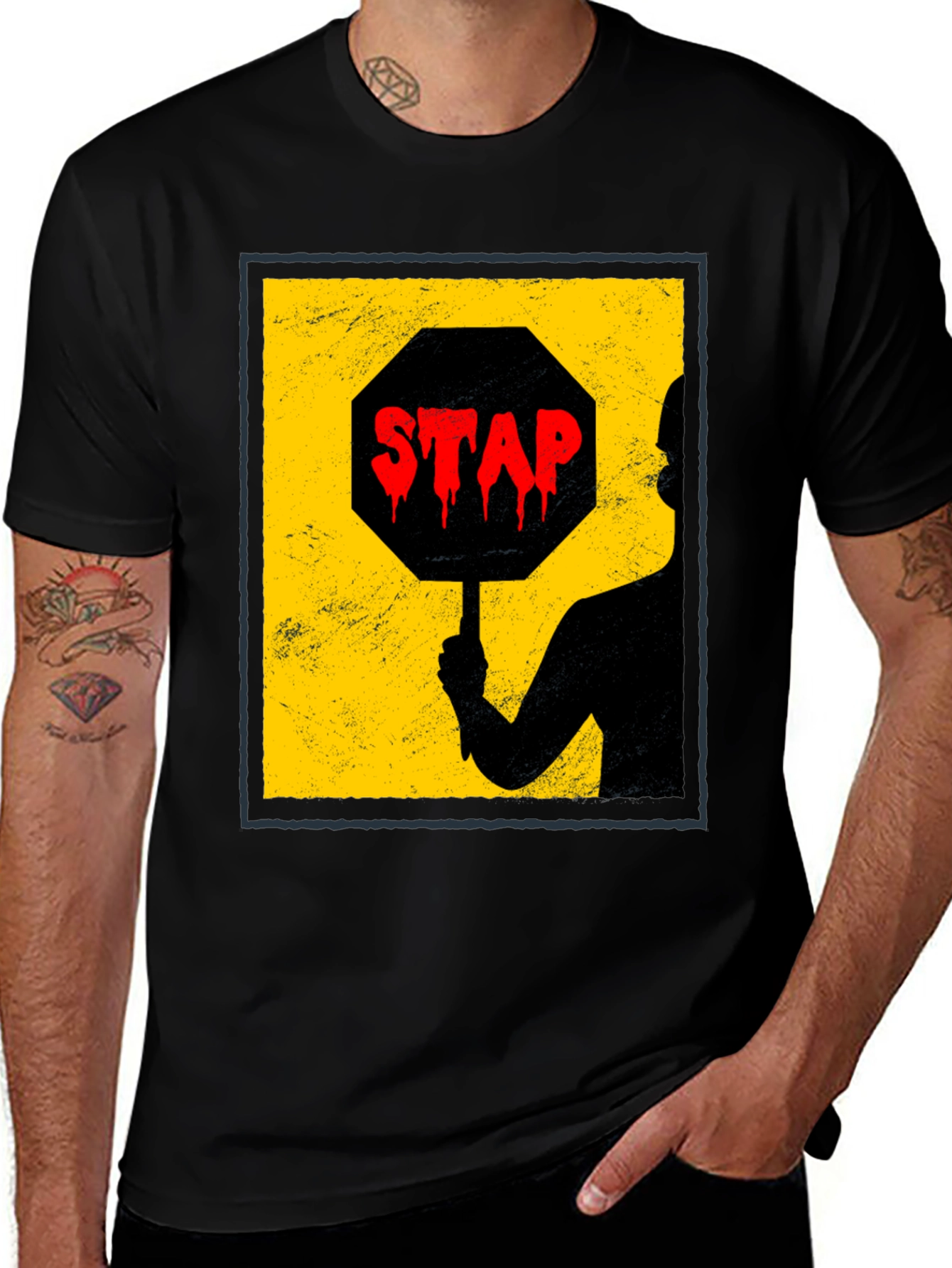 Variant 27 of Bloody STAP Sign Graphic T-Shirt