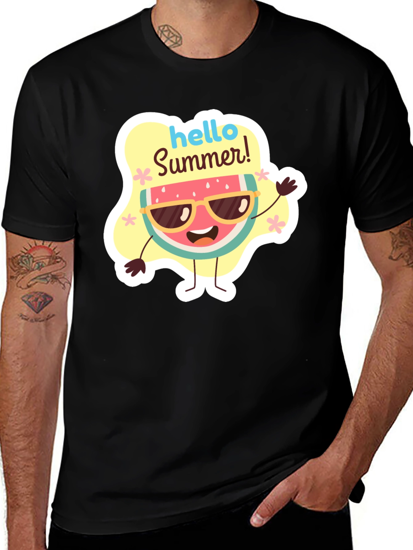 Variant 8 of Hello Summer Watermelon Graphic T-Shirt