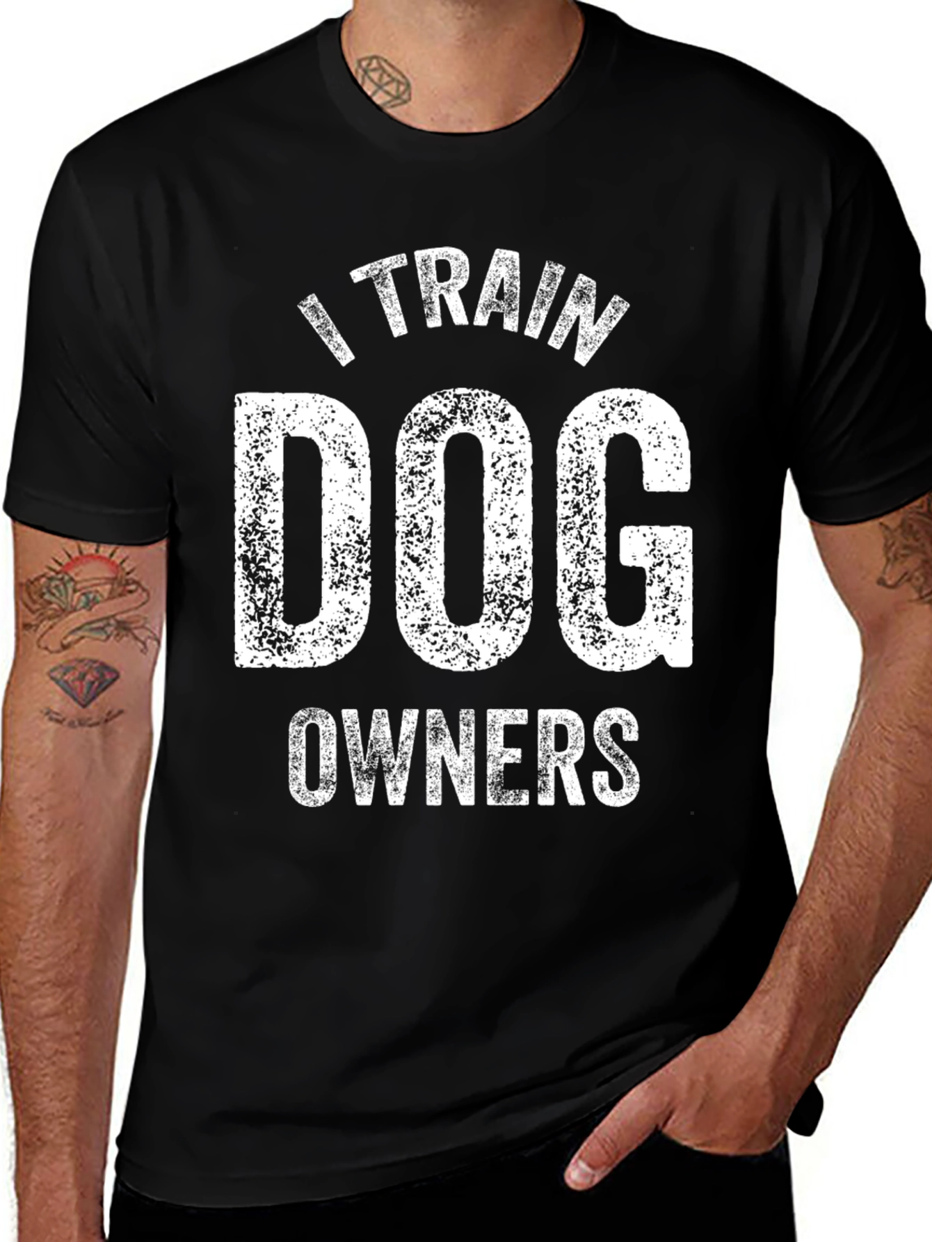 Variant 15 of I Train Dog Owners Black T-Shirt