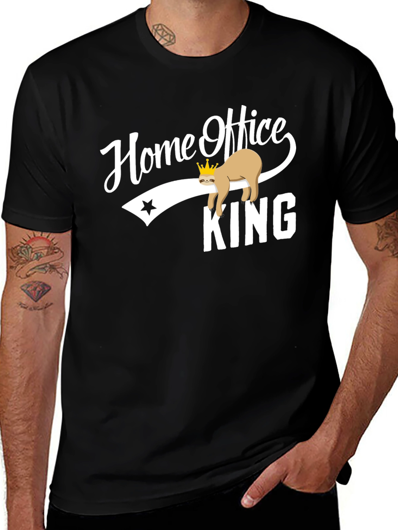 Variant 22 of Home Office King Sloth Graphic T-Shirt