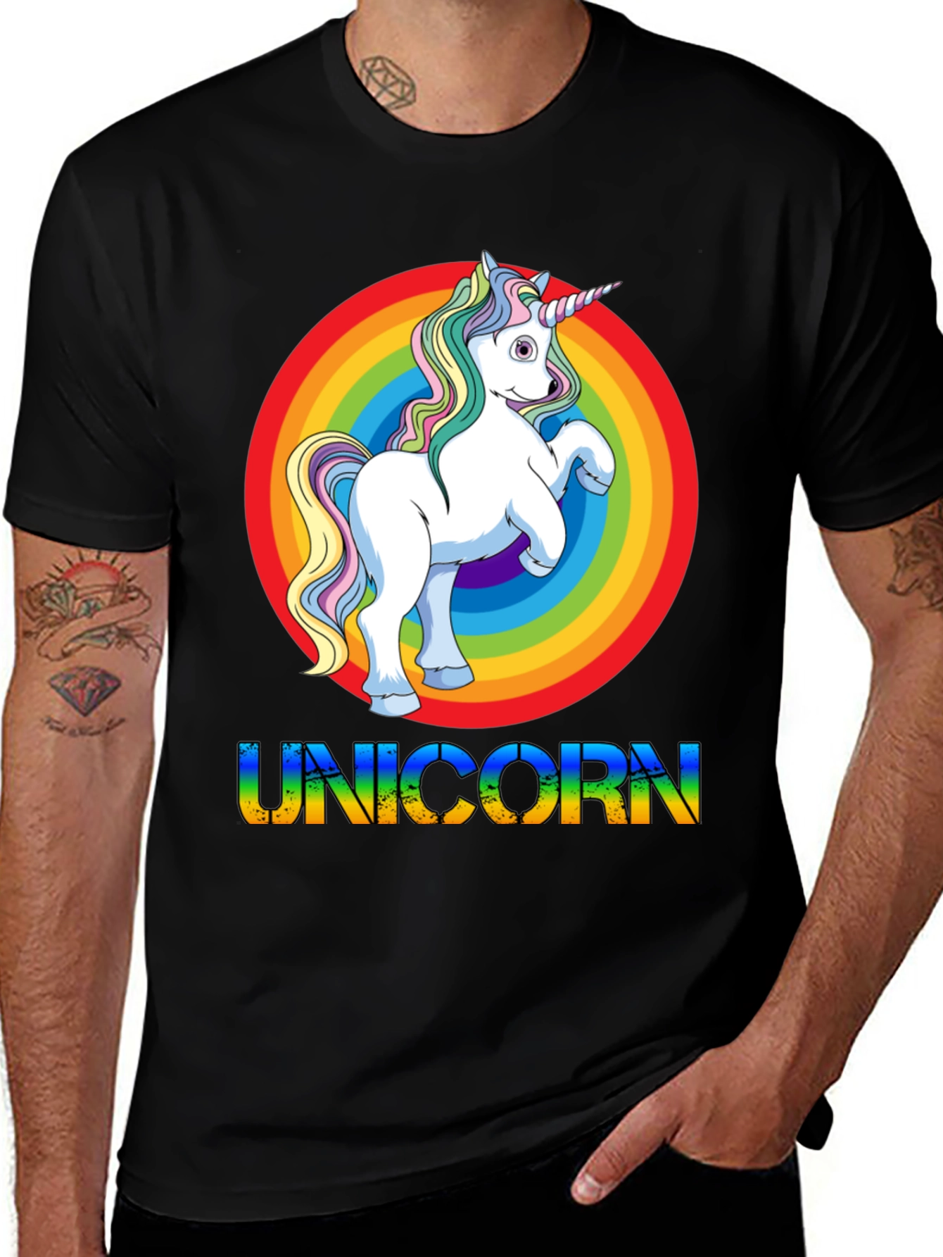Variant 23 of Rainbow Unicorn Graphic T-Shirt