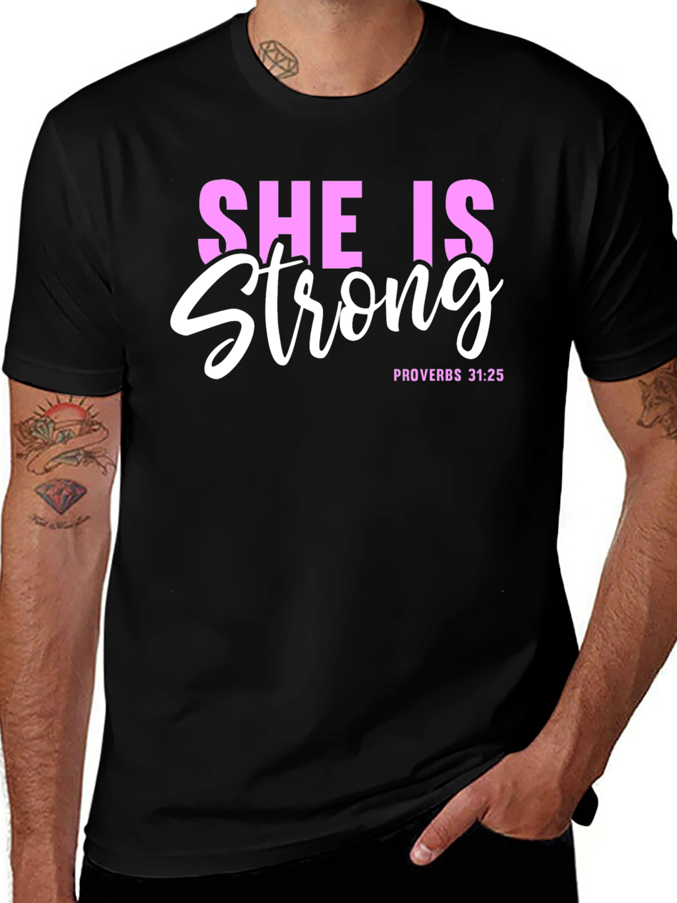 She Is Strong Christian Tee