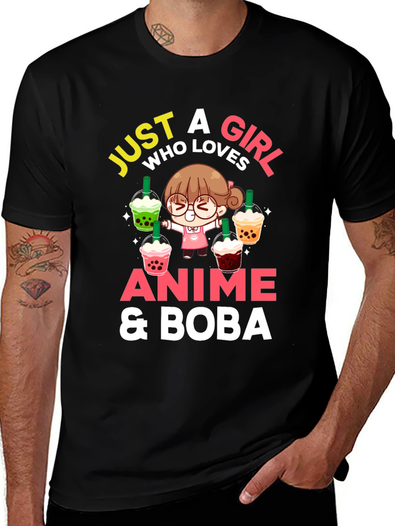 Variant 17 of Anime & Boba Graphic T-Shirt