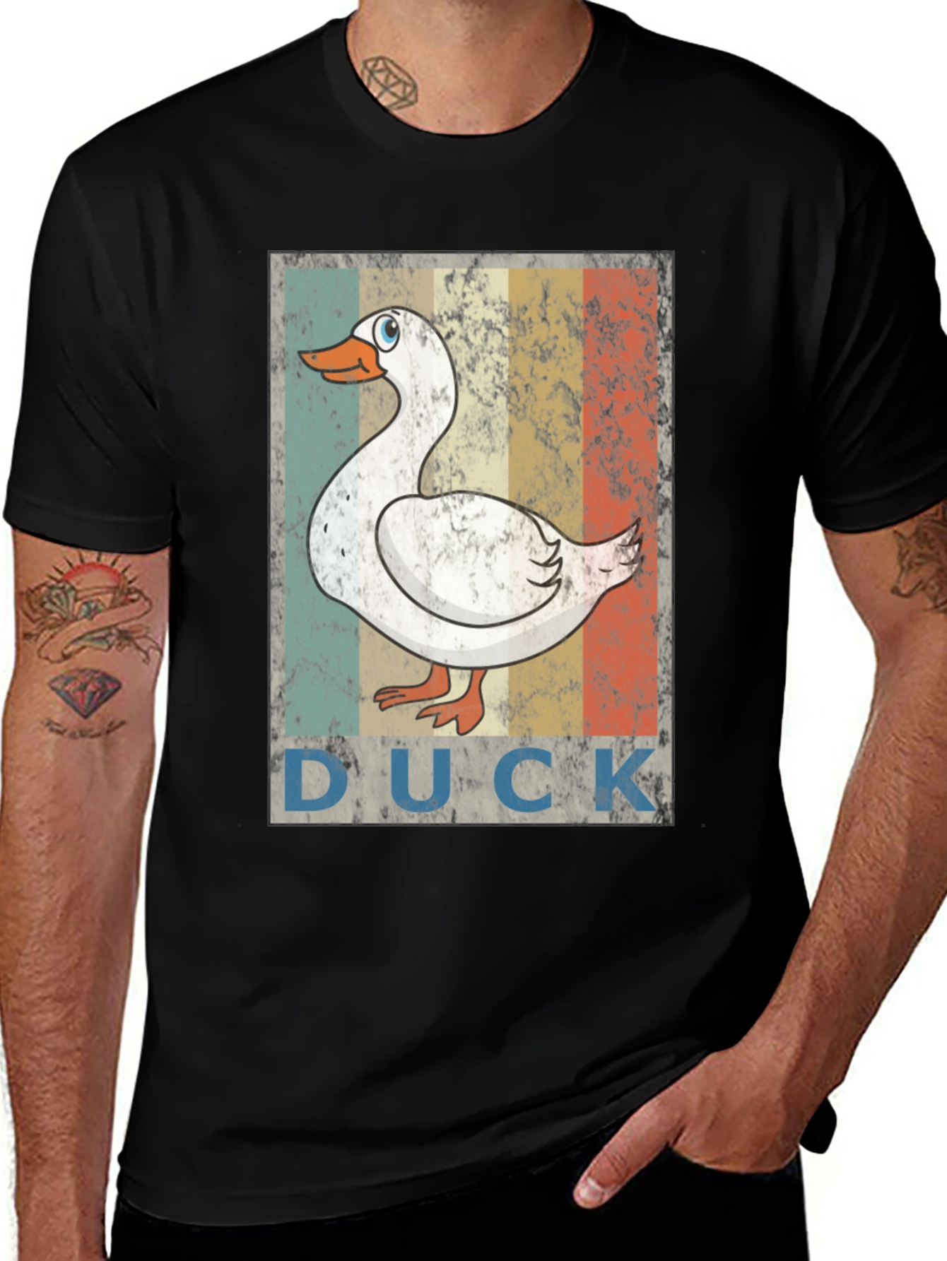 Variant 22 of Retro Duck Graphic T-Shirt - Vintage Style Tee