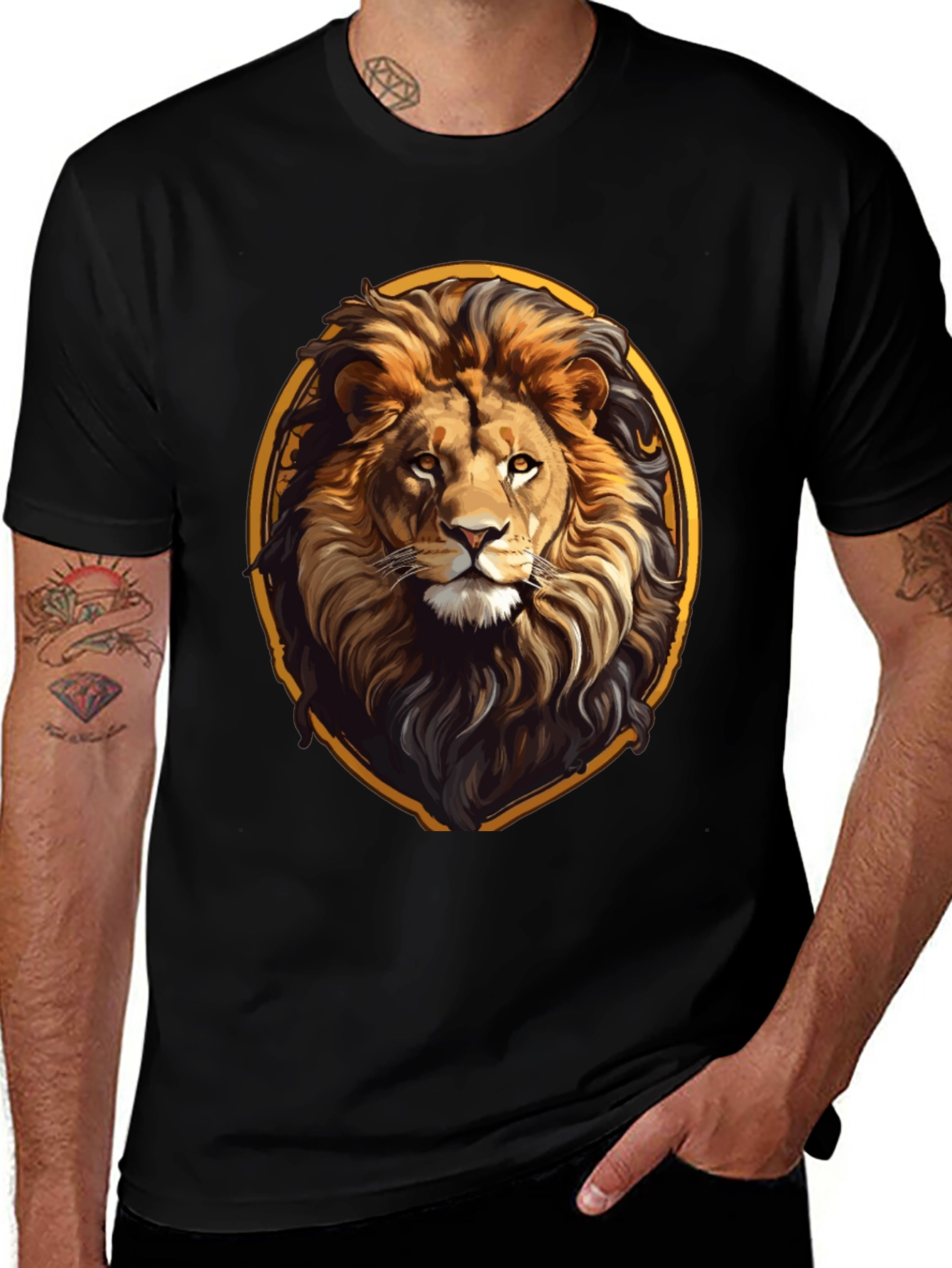 Variant 21 of Lion Graphic Tee - Bold Animal Print