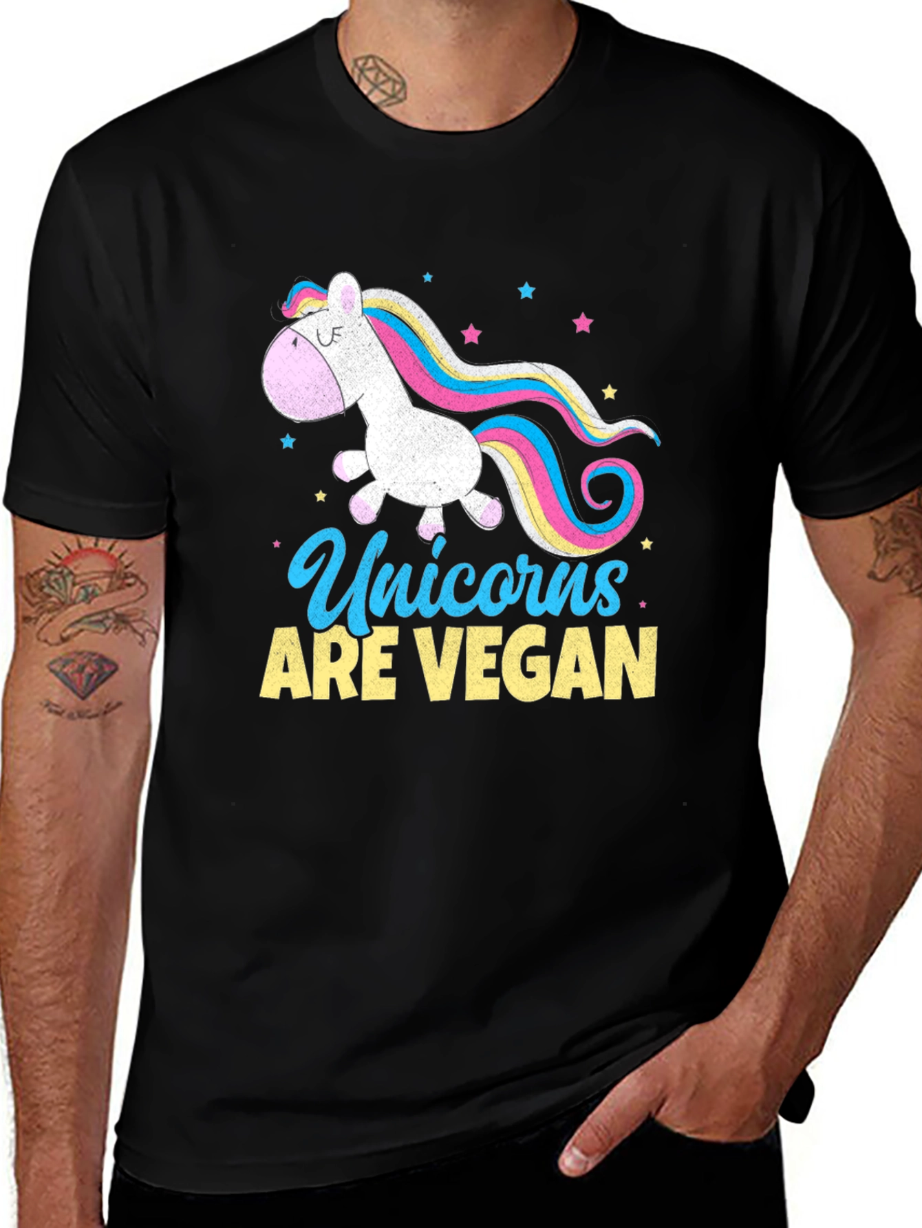 Variant 14 of Unicorns Are Vegan T-Shirt - Cute Graphic Tee