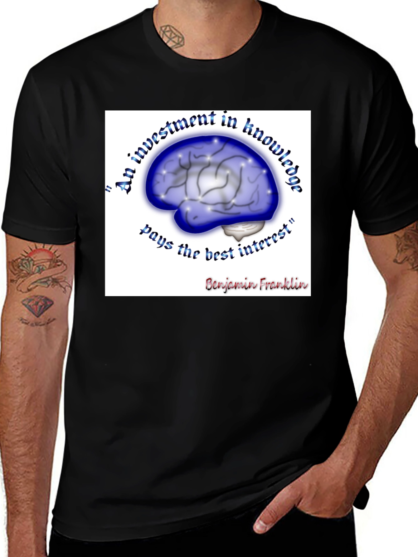 Variant 23 of Knowledge Investment T-Shirt: Education Pays
