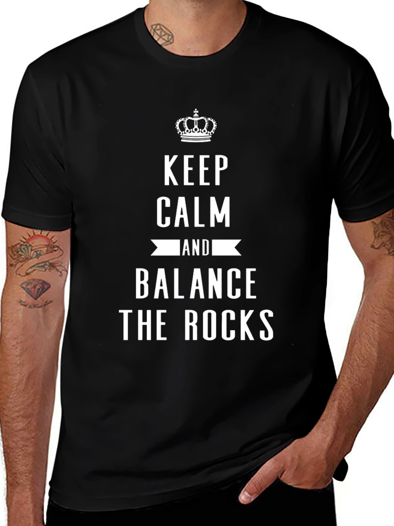 Variant 30 of Keep Calm and Balance the Rocks Graphic Tee