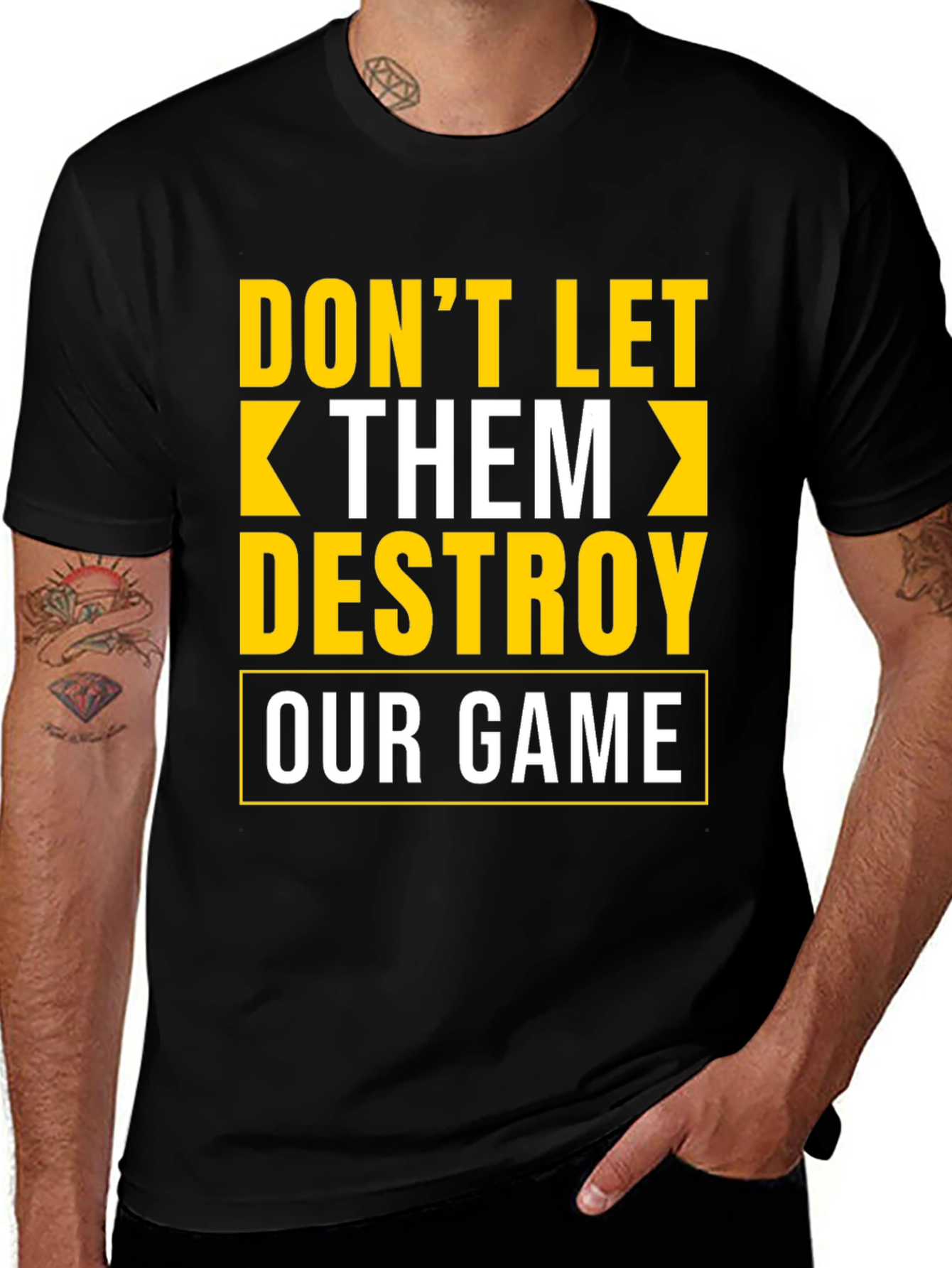 Variant 4 of Don't Let Them Destroy Our Game Graphic Tee