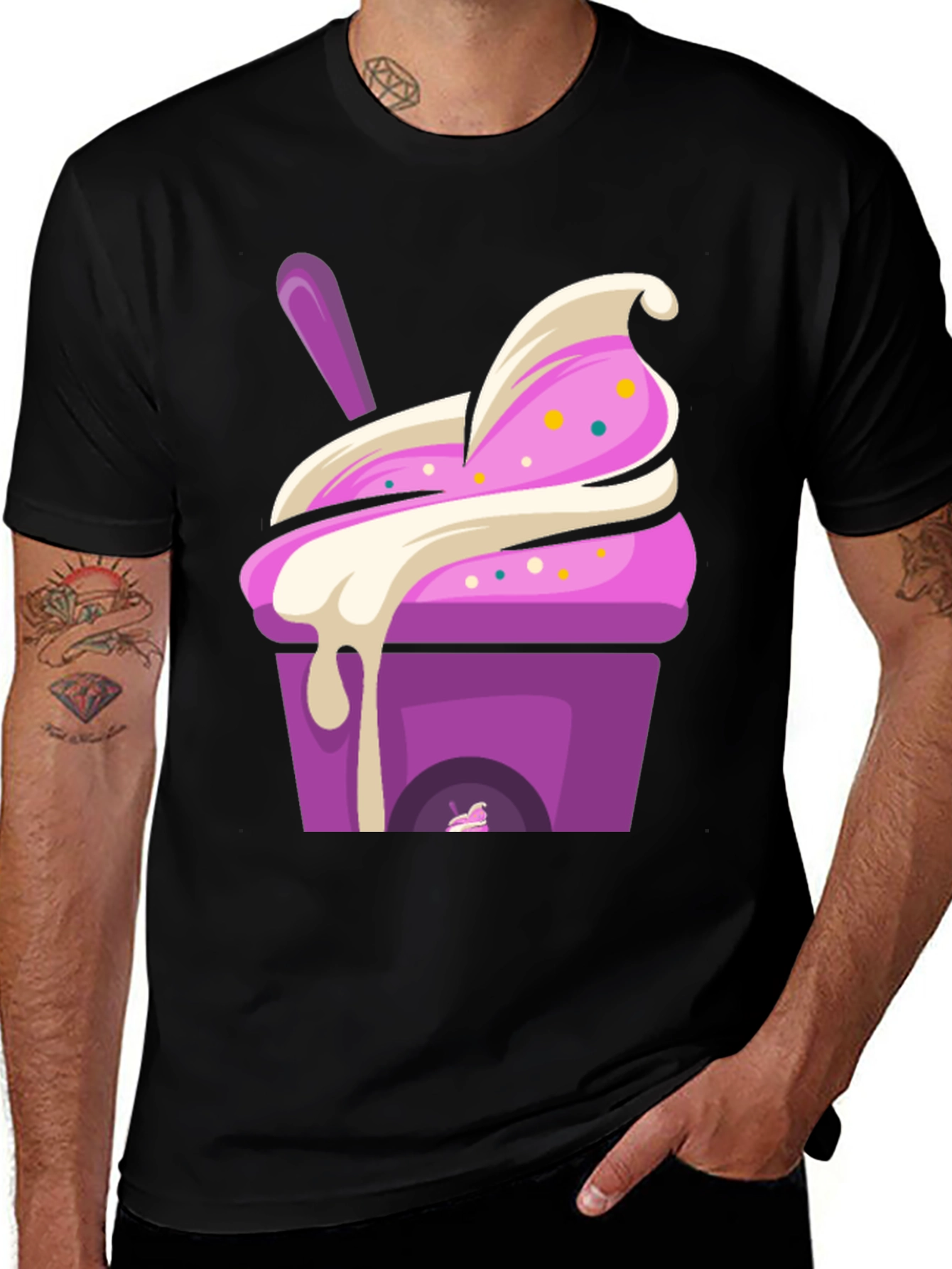 Variant 15 of Ice Cream Dessert Graphic Tee - Sweet Treat T-Shirt